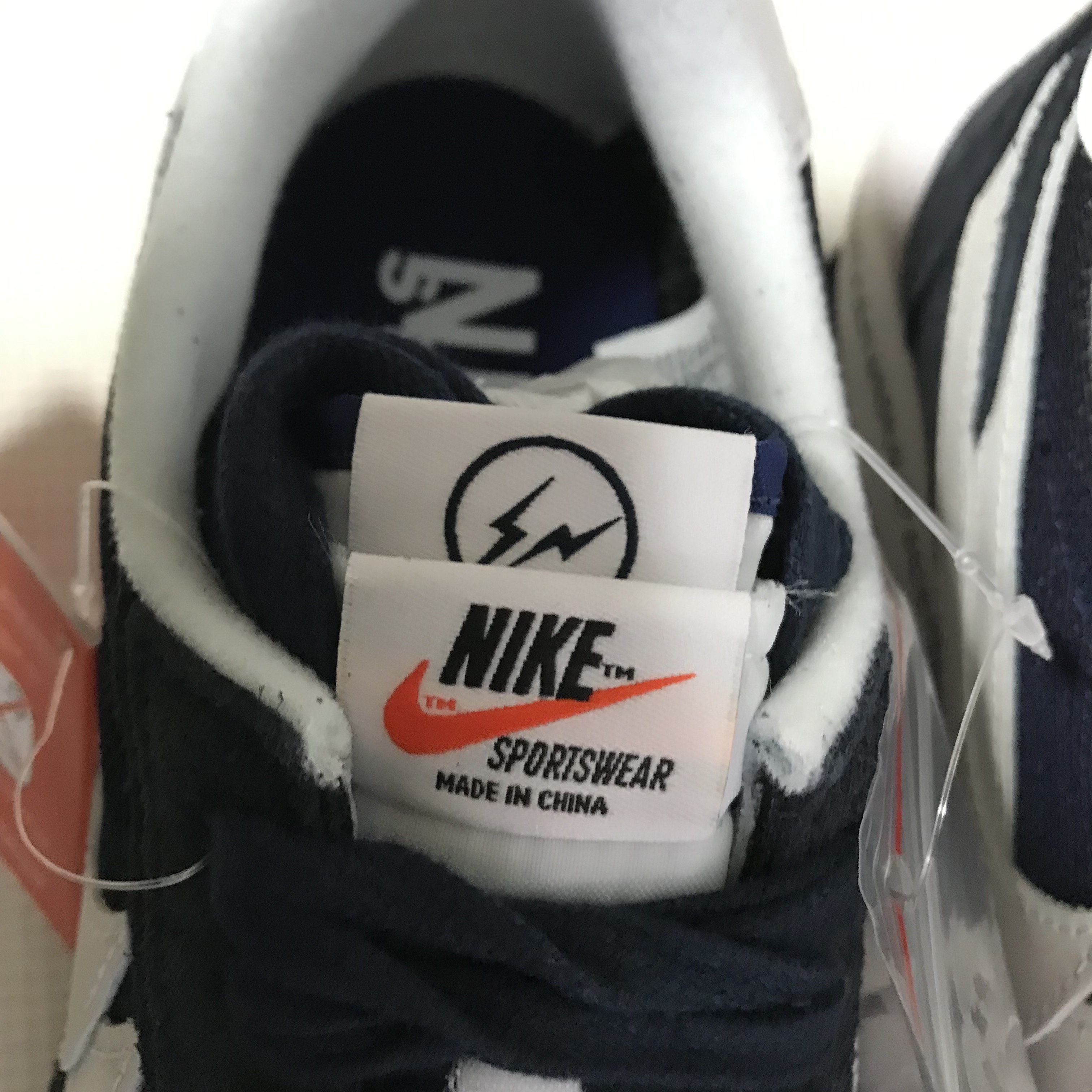 Nike x Sacai x Fragment LDWaffle Blackened Blue 착용 스타일 - 2