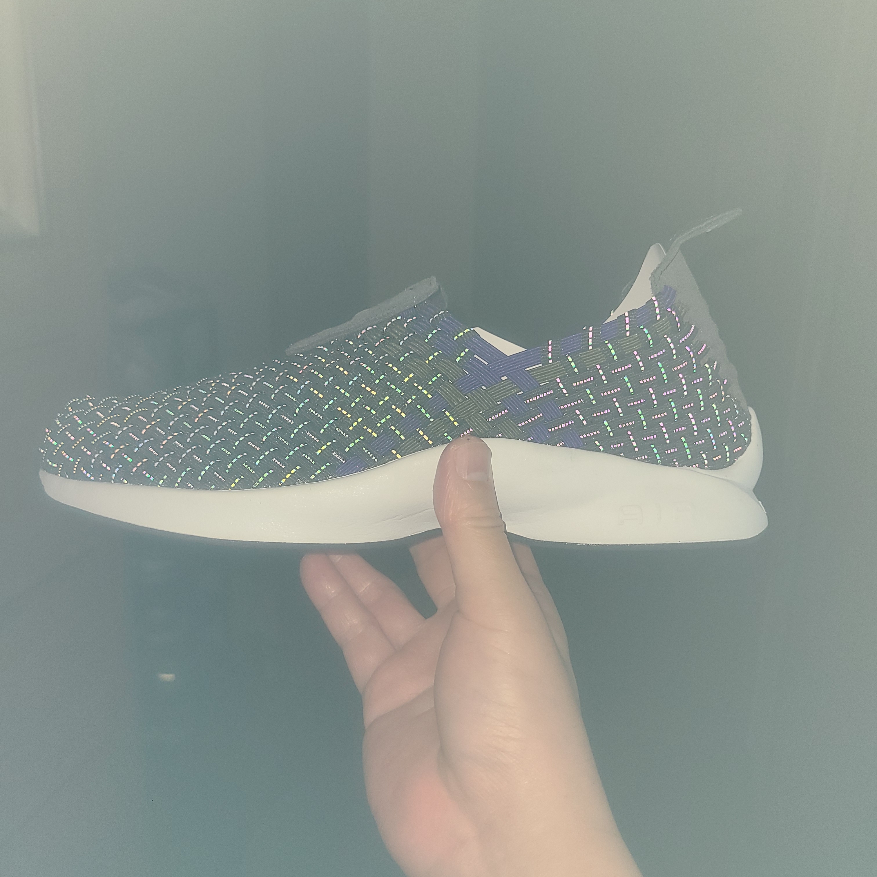 Nike Air Woven Black Court Purple 착용 스타일 - 3