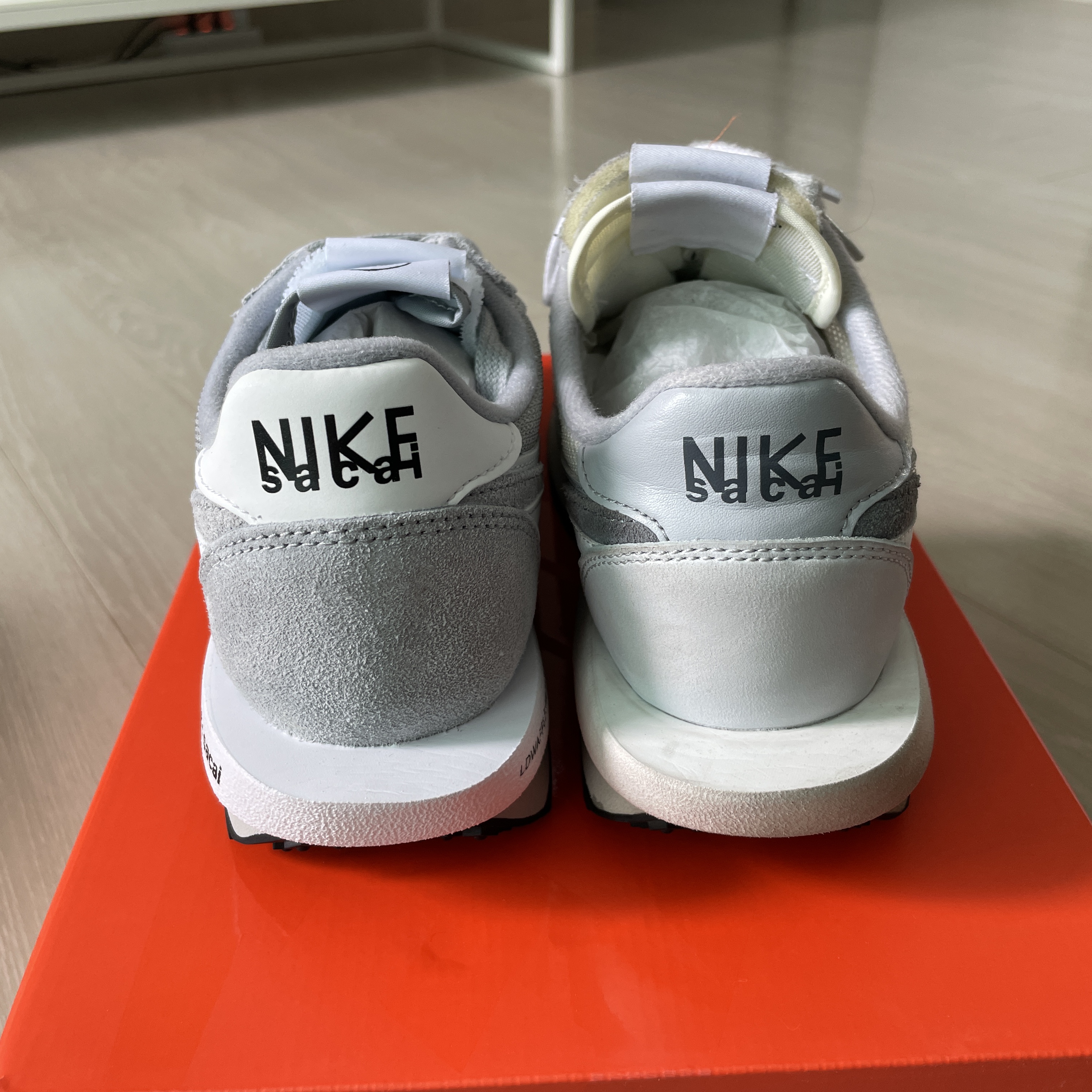 Nike x Sacai x Fragment LDWaffle Light Smoke Grey, Nike x Sacai LDWaffle Summit White 착용 스타일 - 5
