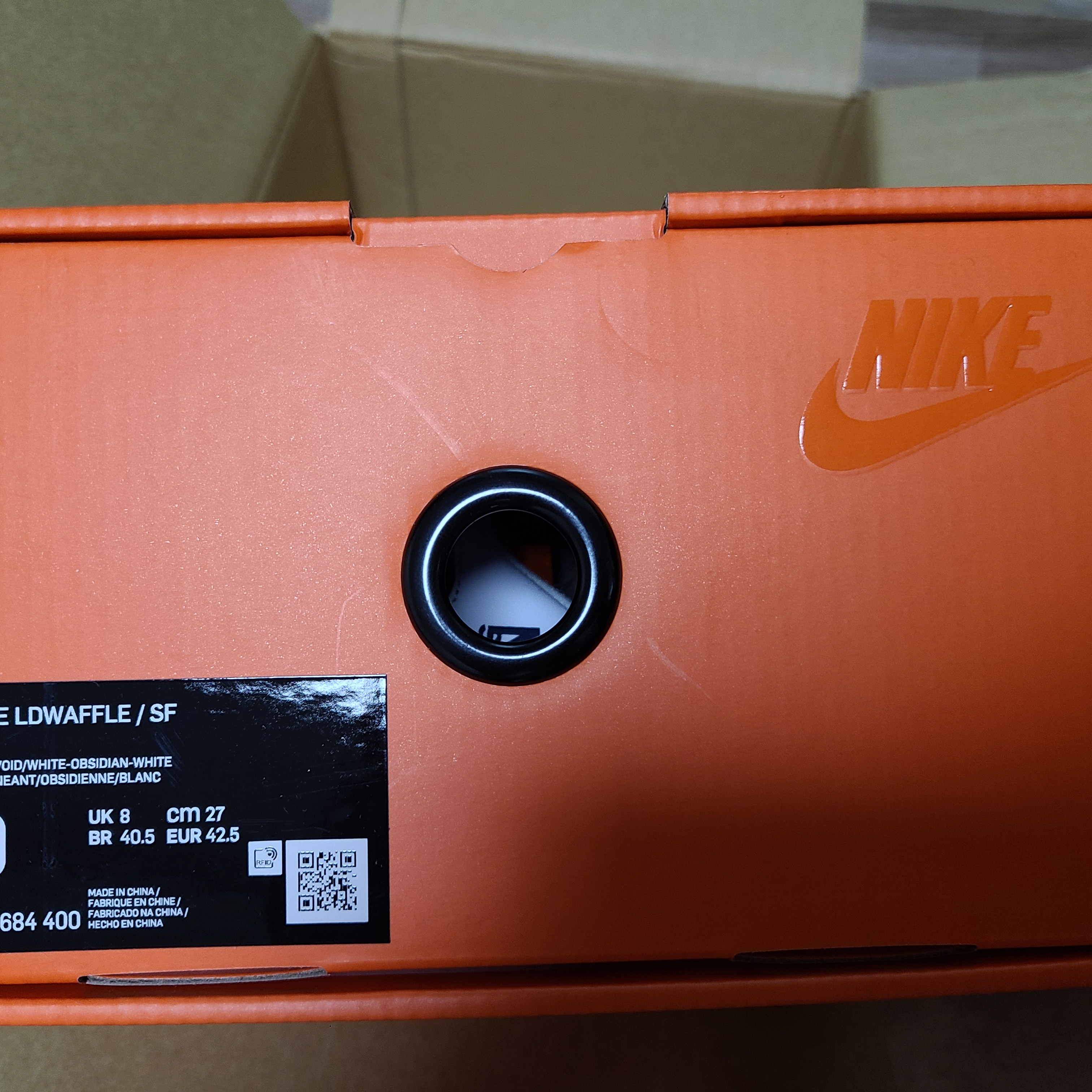 Nike x Sacai x Fragment LDWaffle Blackened Blue 착용 스타일 - 1