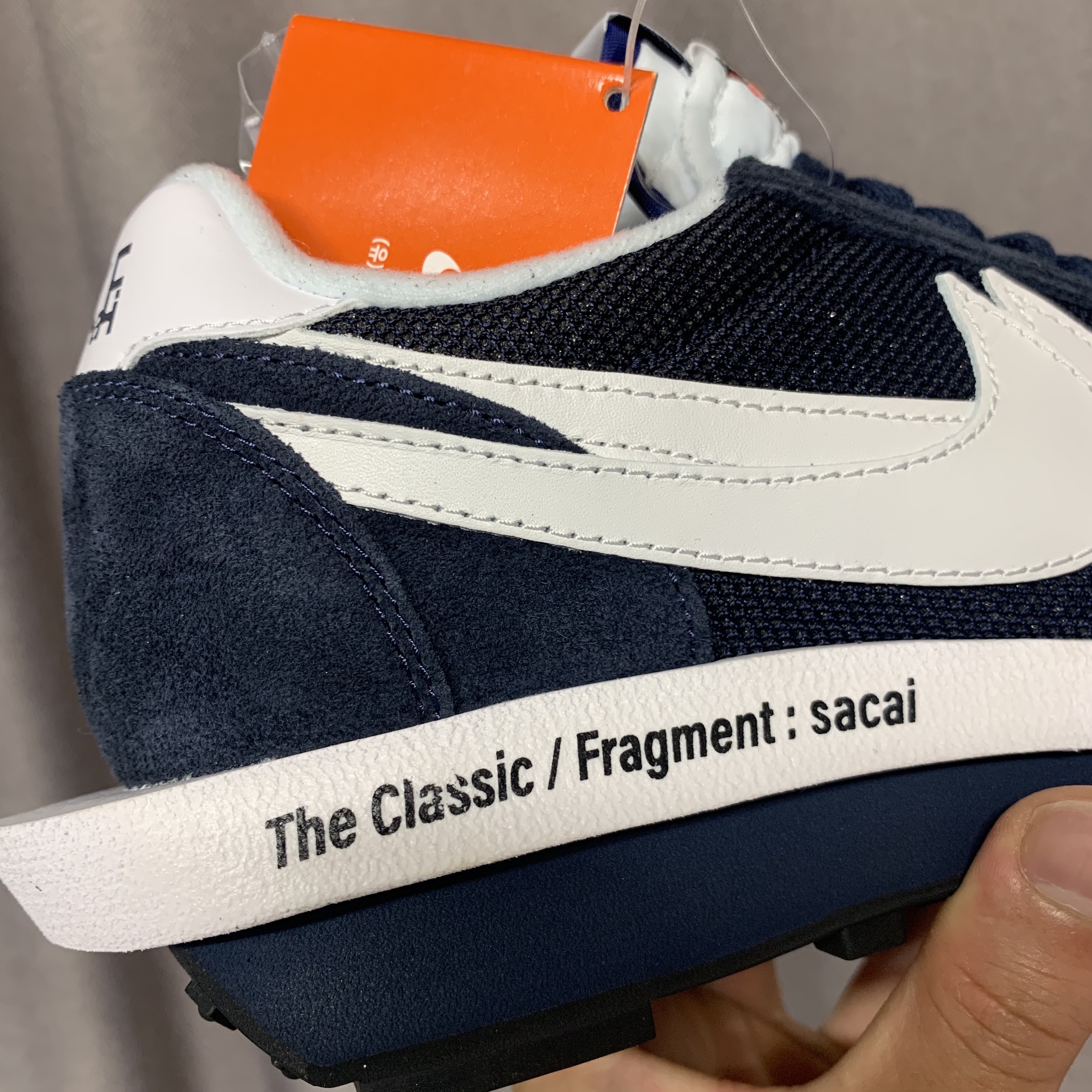 Nike x Sacai x Fragment LDWaffle Blackened Blue 착용 스타일