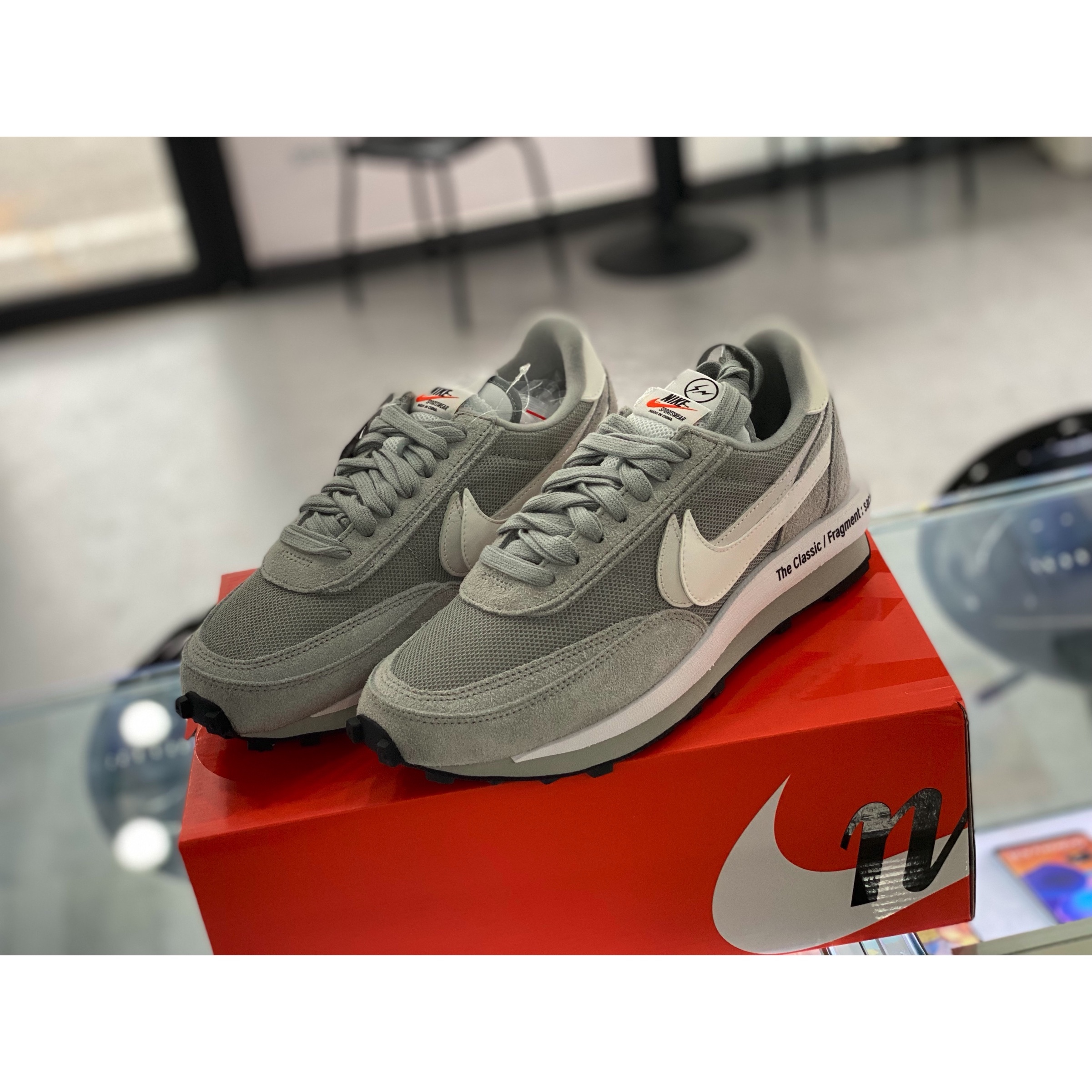 Nike x Sacai x Fragment LDWaffle Light Smoke Grey 착용 스타일