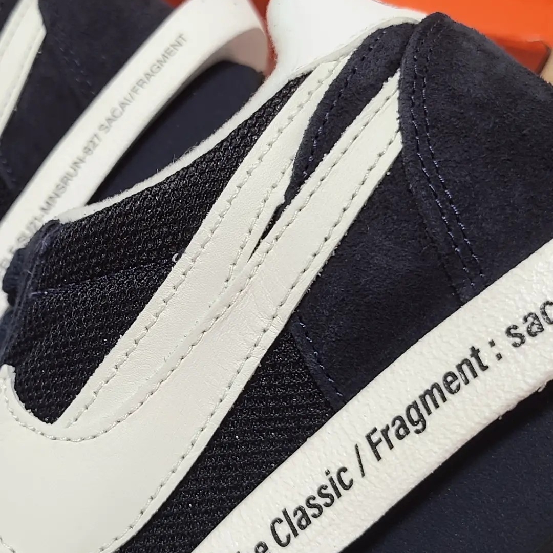 Nike x Sacai x Fragment LDWaffle Blackened Blue 착용 스타일 - 2