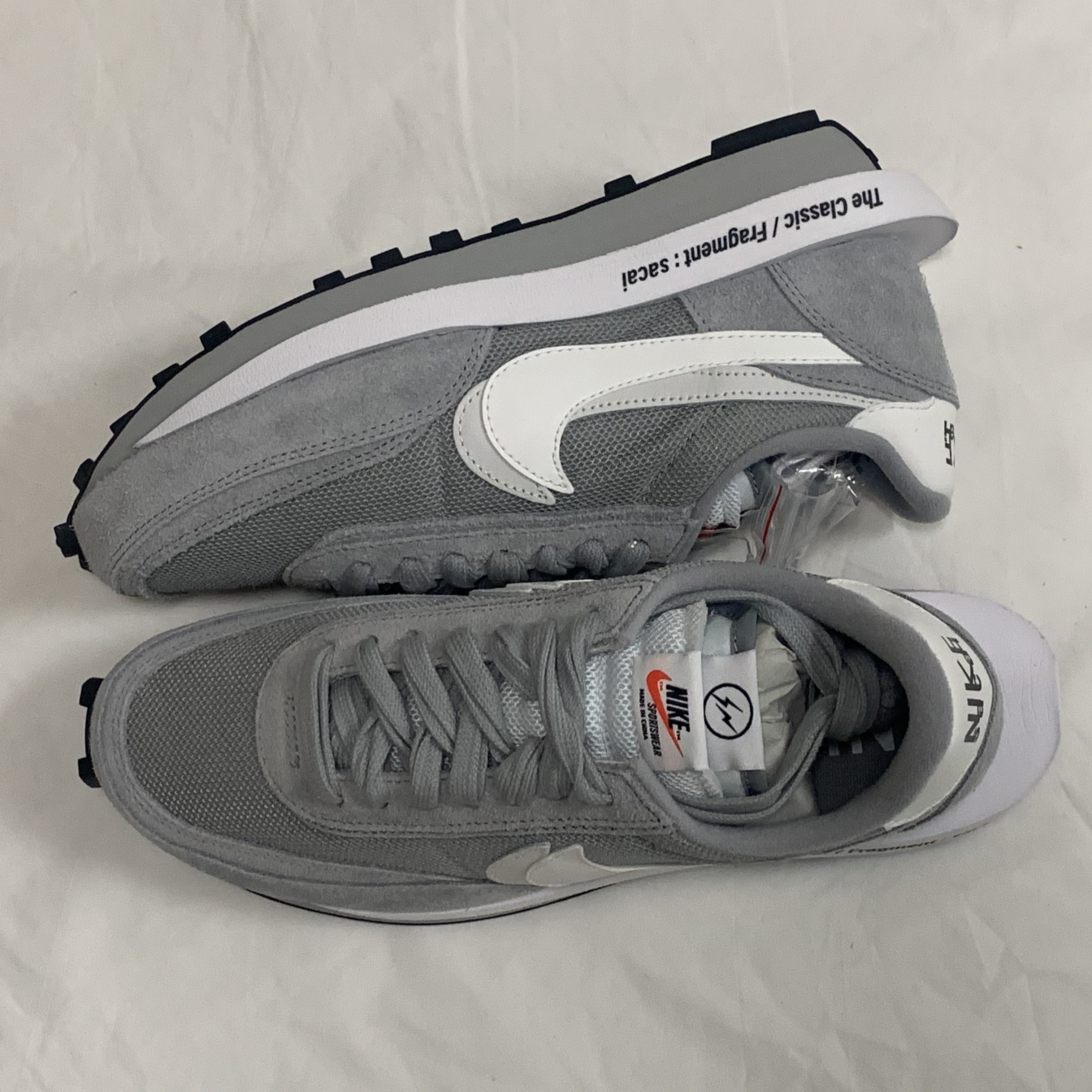 Nike x Sacai x Fragment LDWaffle Light Smoke Grey 착용 스타일