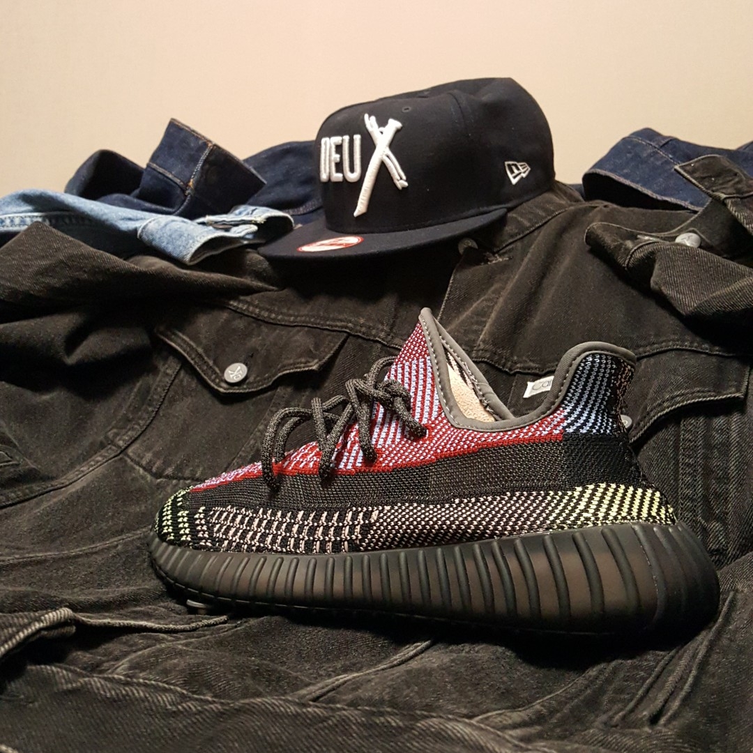 Adidas Yeezy Boost 350 V2 Yecheil - Non-Reflective, (Infant) Adidas Yeezy Boost 350 V2 Yecheil 착용 스타일 - 1
