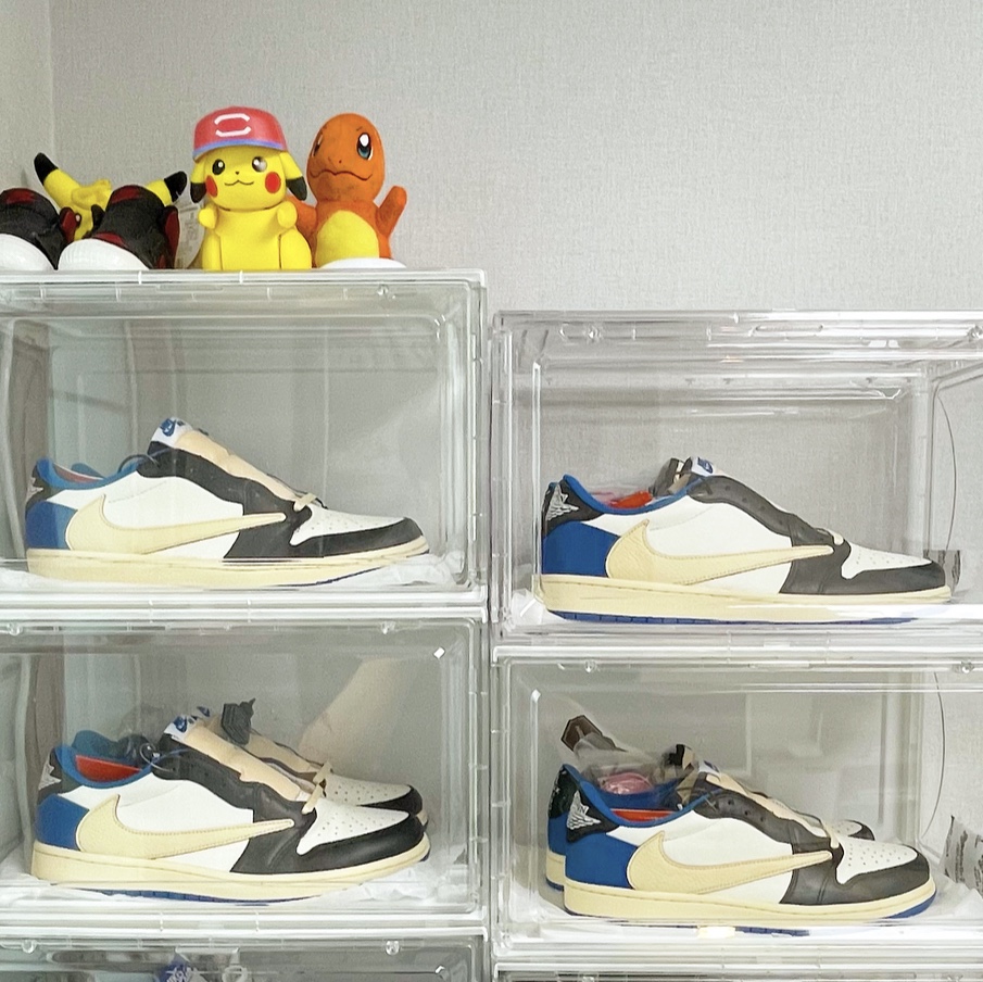 Jordan 1 x Travis Scott x Fragment Retro Low OG SP Military Blue 착용 스타일