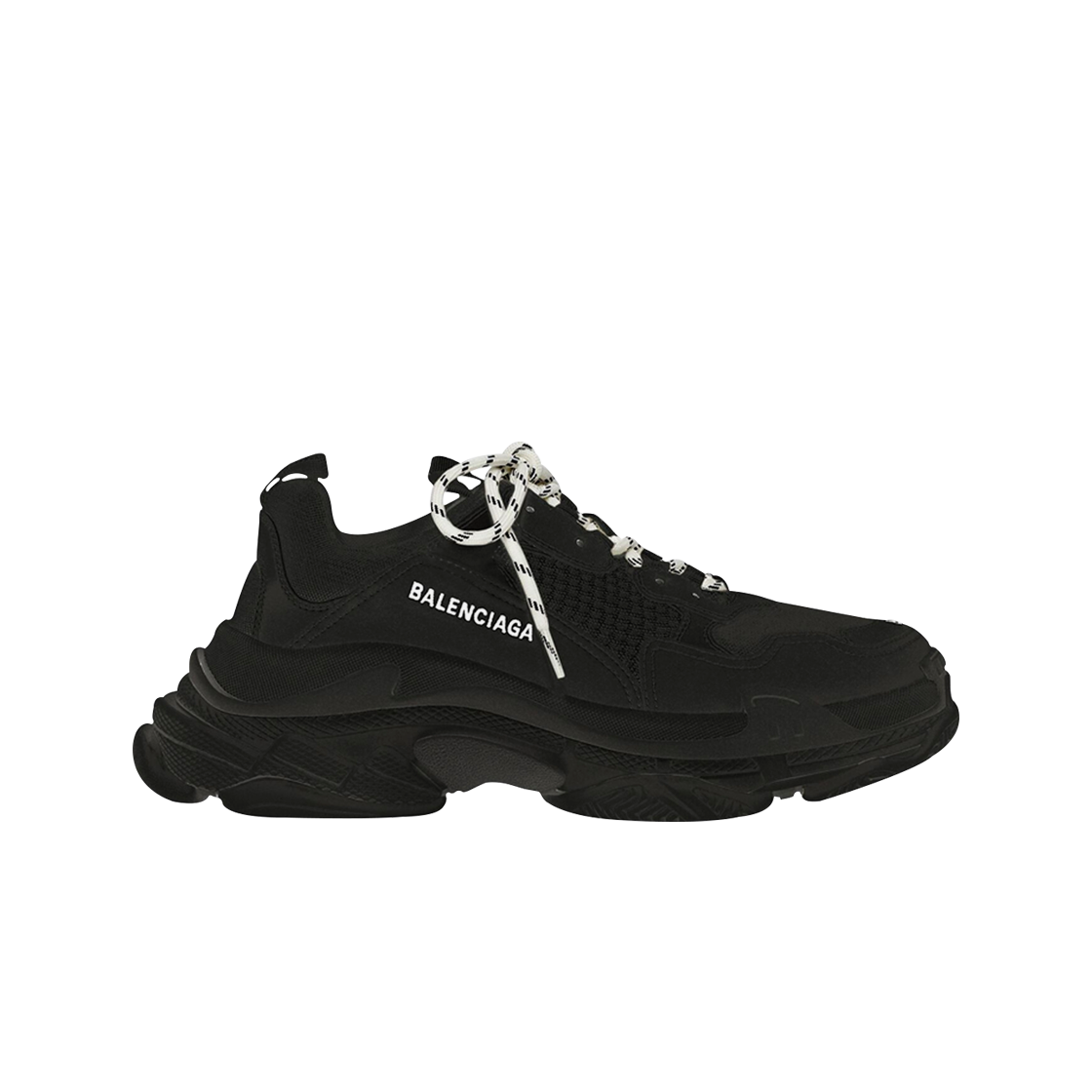 (W) 발렌시아가 트리플 S 스니커즈 더블 폼 앤 메쉬 블랙((W) Balenciaga Triple S Sneakers Double Foam and Mesh Black) - 1