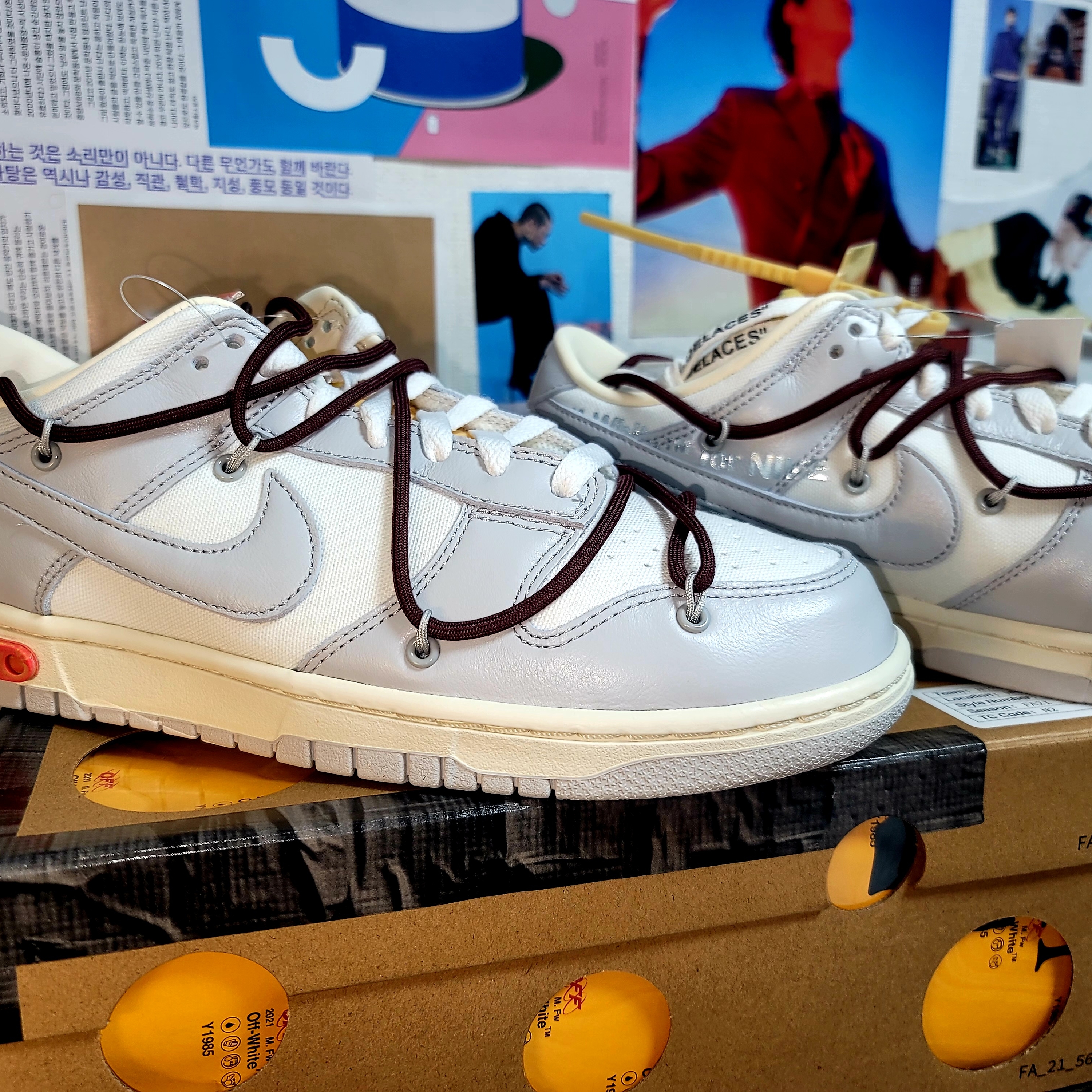 Nike x Off-White Dunk Low The 50 - Lot 46 착용 스타일 - 3