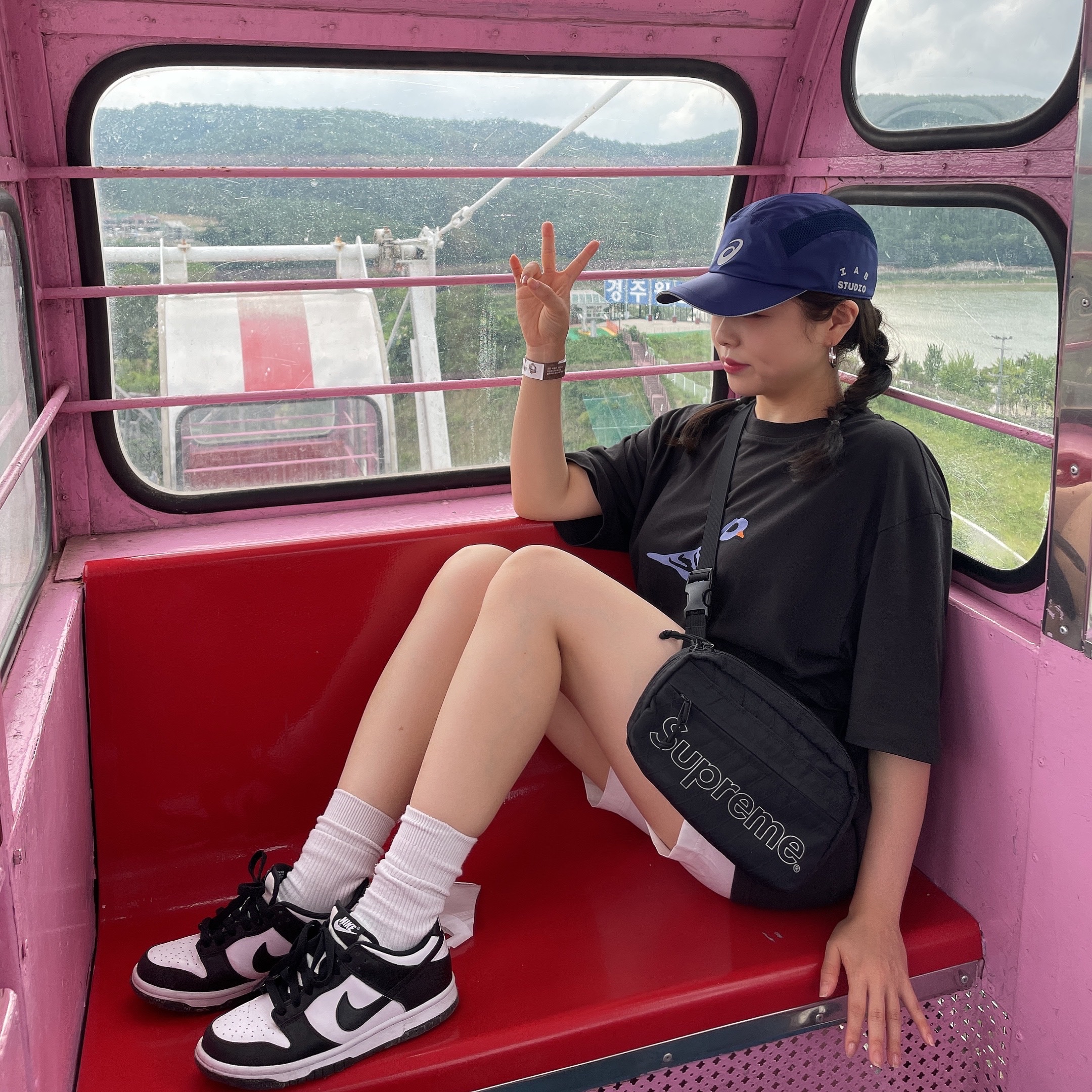 (GS) Nike Dunk Low Black, Nike Dunk Low Retro Black 착용 스타일