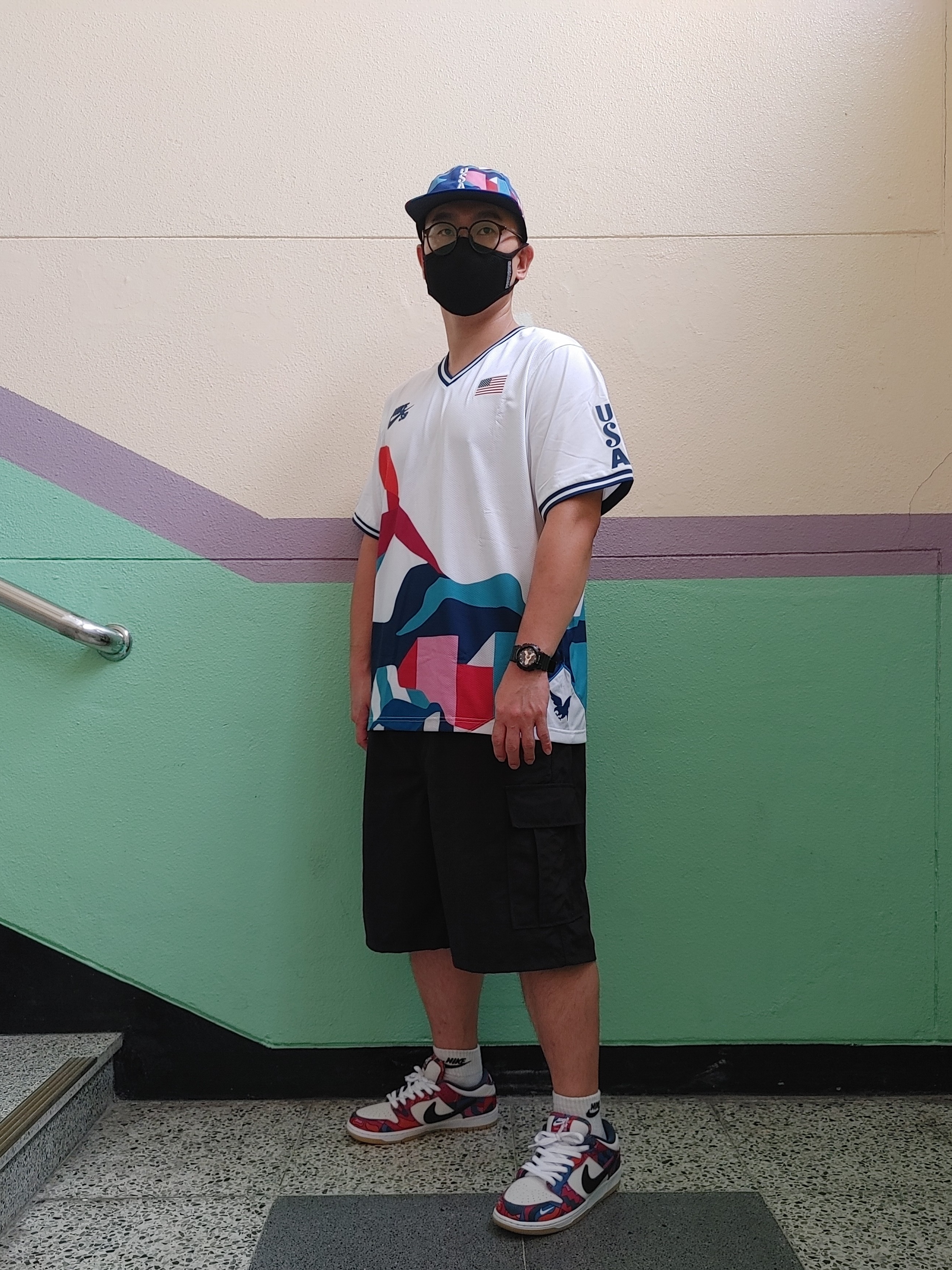 Nike x Parra SB Dunk Low Pro Abstract Art 착용 스타일 - 1