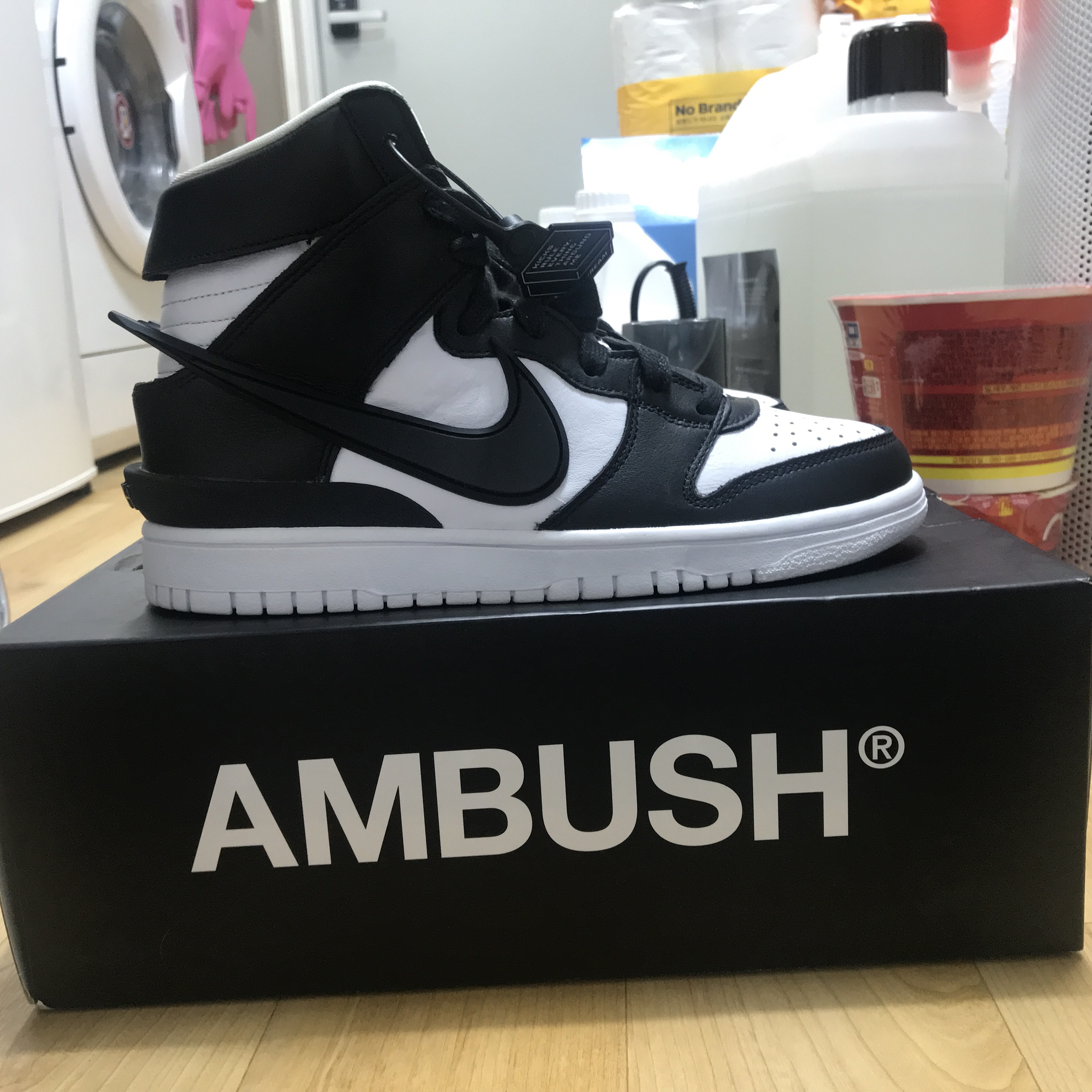 Nike x Ambush Dunk High Black 착용 스타일 - 1