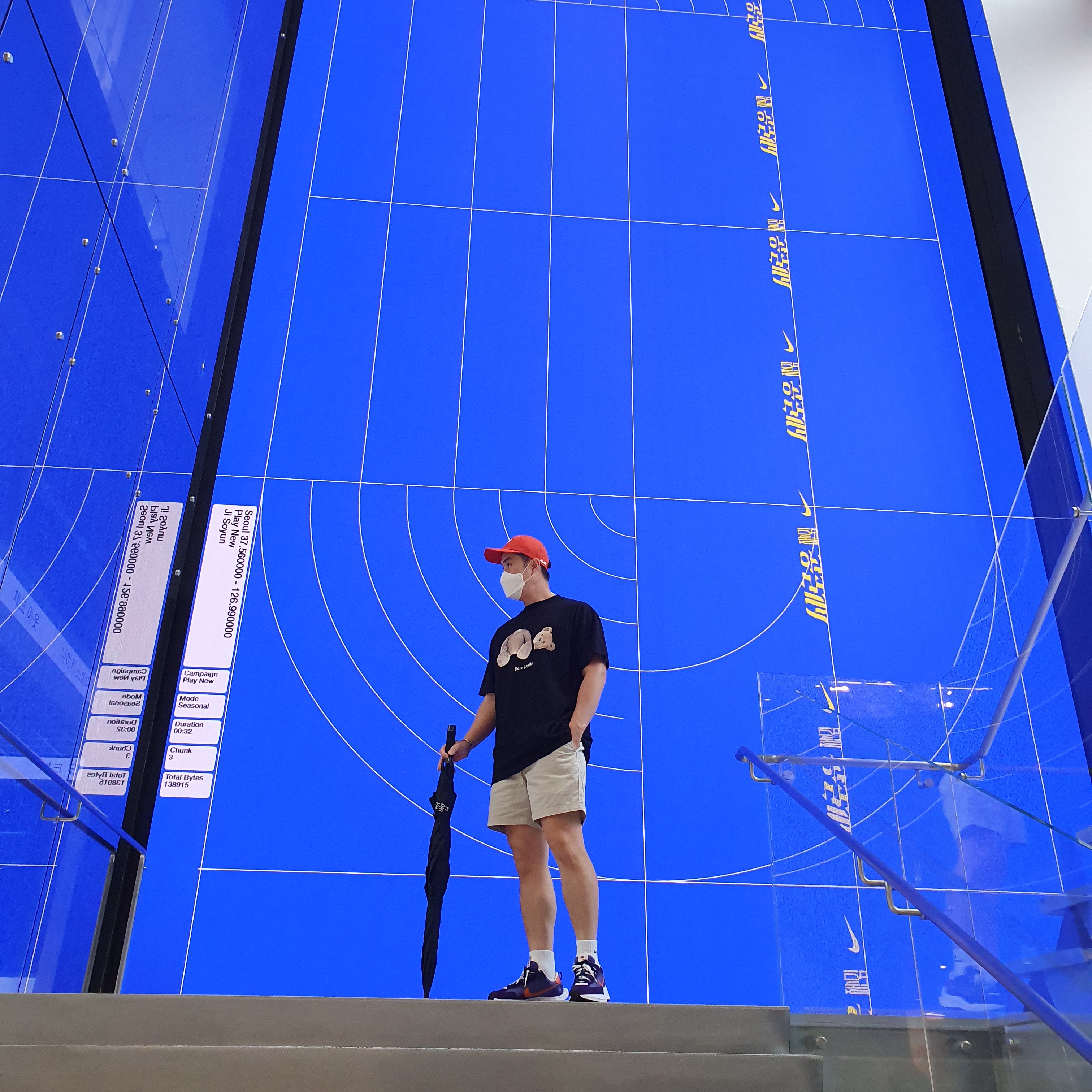 Nike x Sacai VaporWaffle Dark Iris, Palace Ripstop P 6-Panel Orange - 21SS 착용 스타일