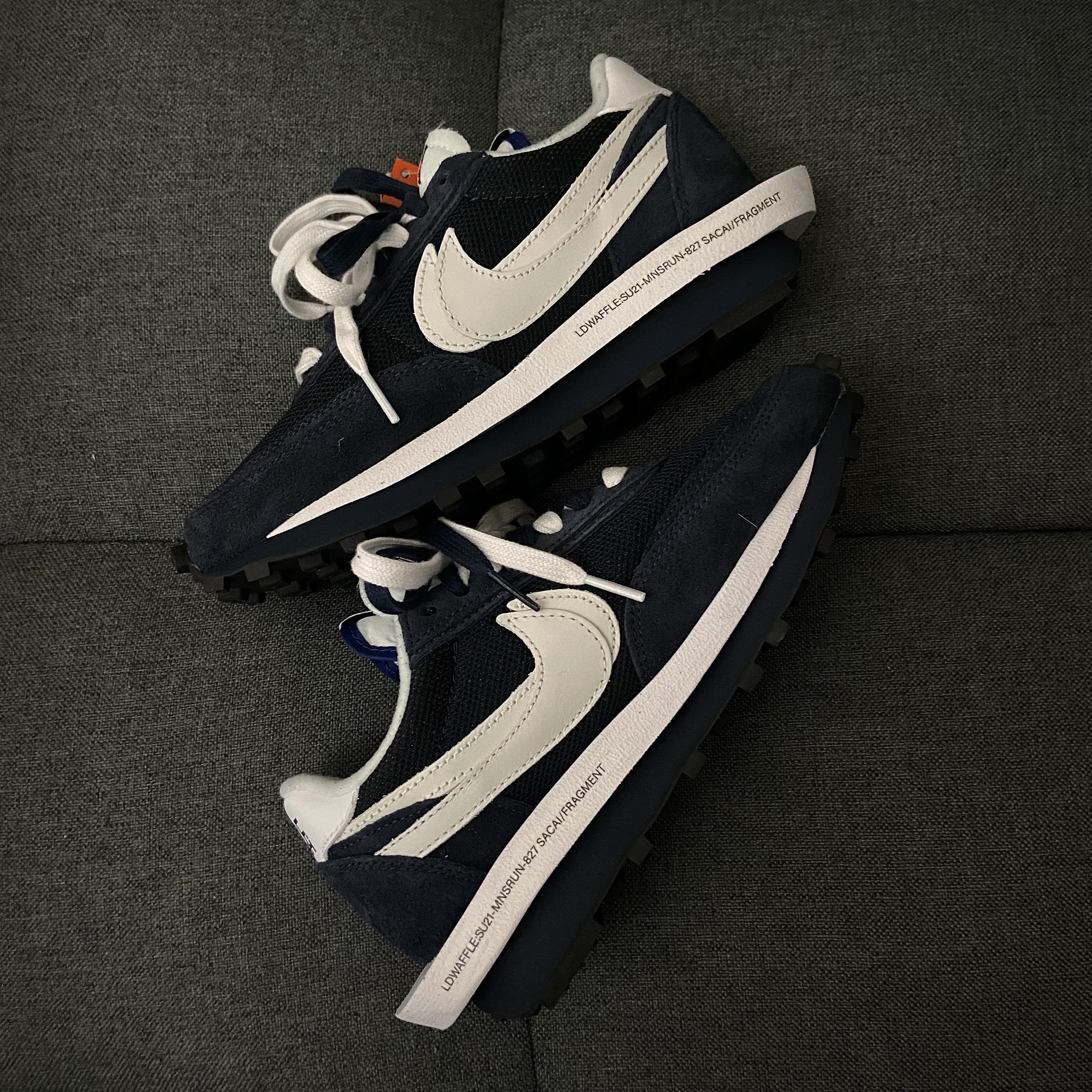 Nike x Sacai x Fragment LDWaffle Blackened Blue 착용 스타일