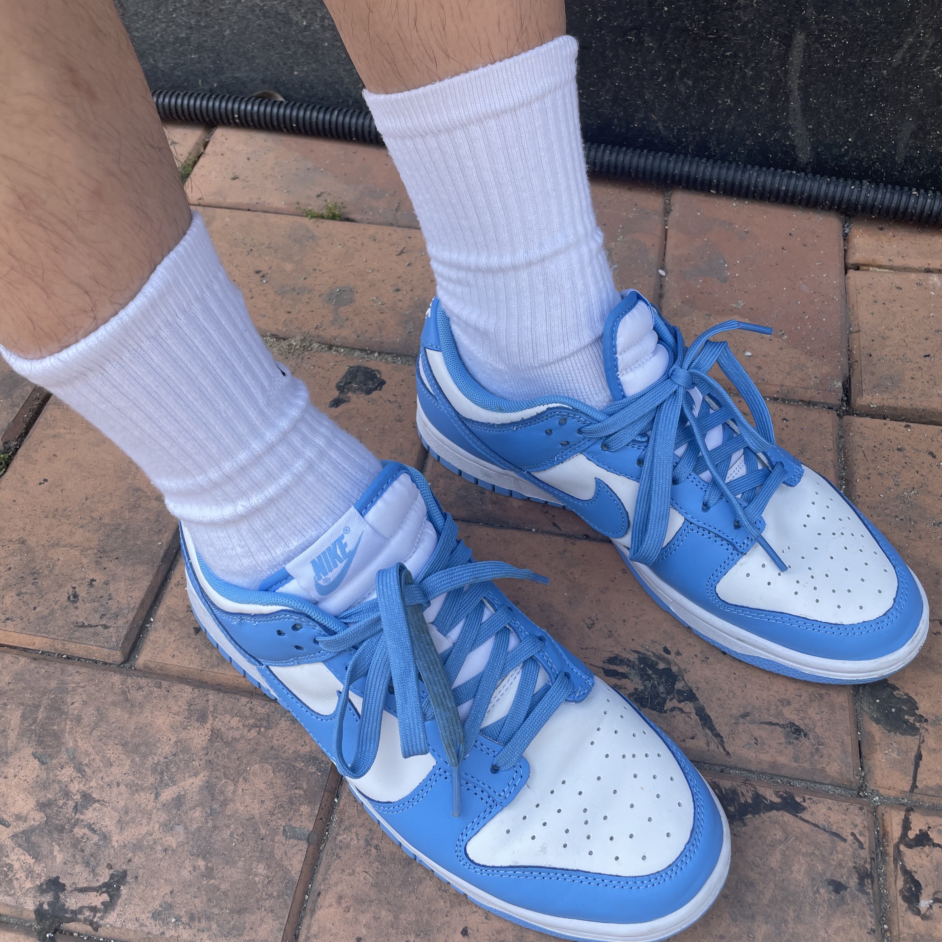 (GS) Nike Dunk Low University Blue, Nike Dunk Low Retro University Blue 착용 스타일