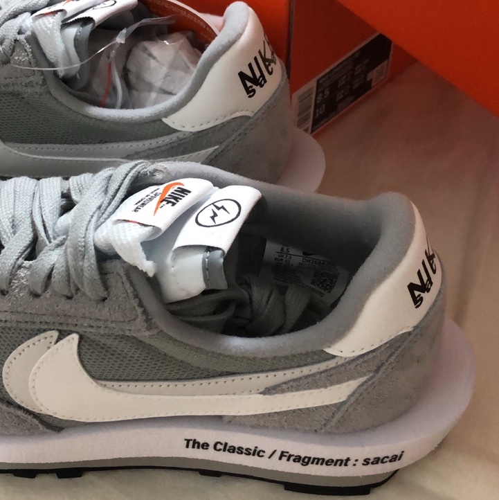 Nike x Sacai x Fragment LDWaffle Light Smoke Grey 착용 스타일