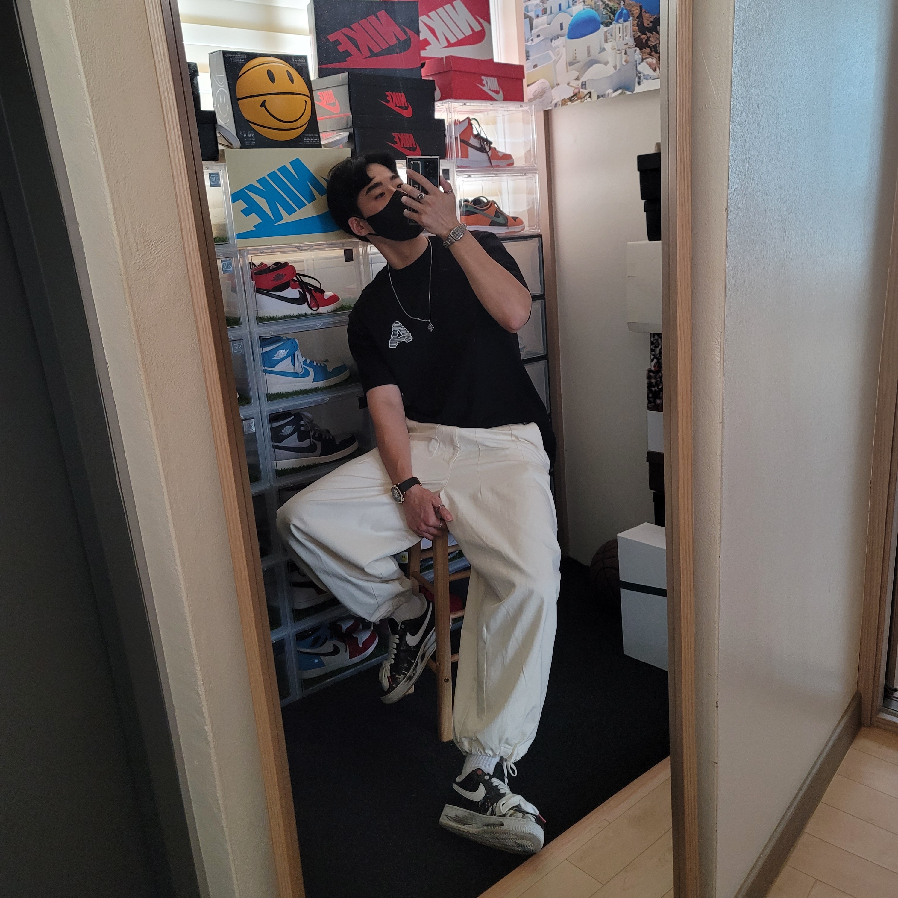 Nike x Peaceminusone Air Force 1 Low Para-Noise 착용 스타일