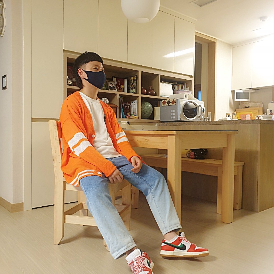 Nike x Frame Skate SB Dunk Low Pro Habibi 착용 스타일