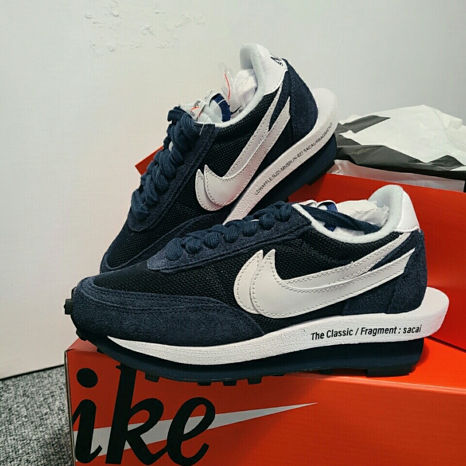 Nike x Sacai x Fragment LDWaffle Blackened Blue 착용 스타일