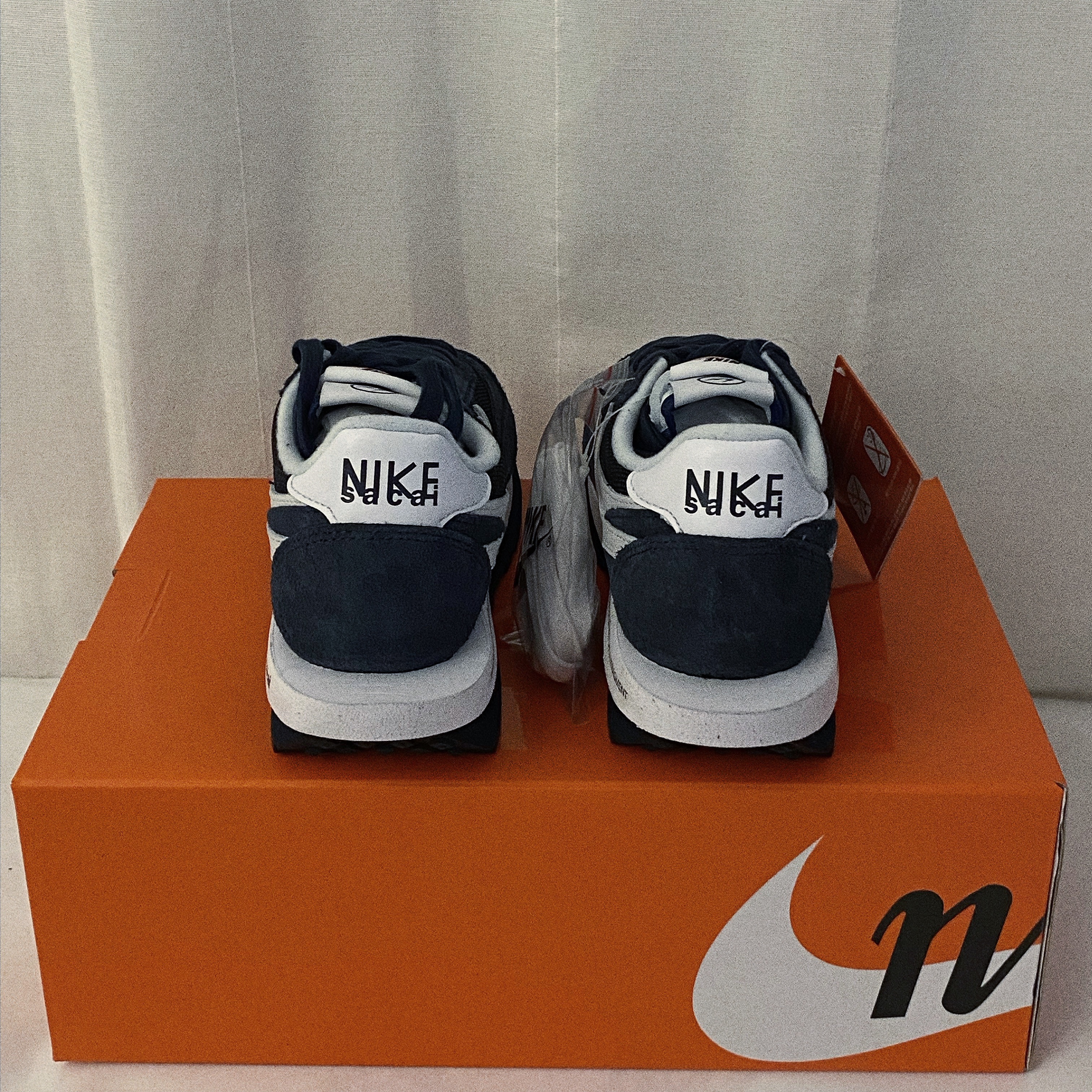 Nike x Sacai x Fragment LDWaffle Blackened Blue 착용 스타일 - 3