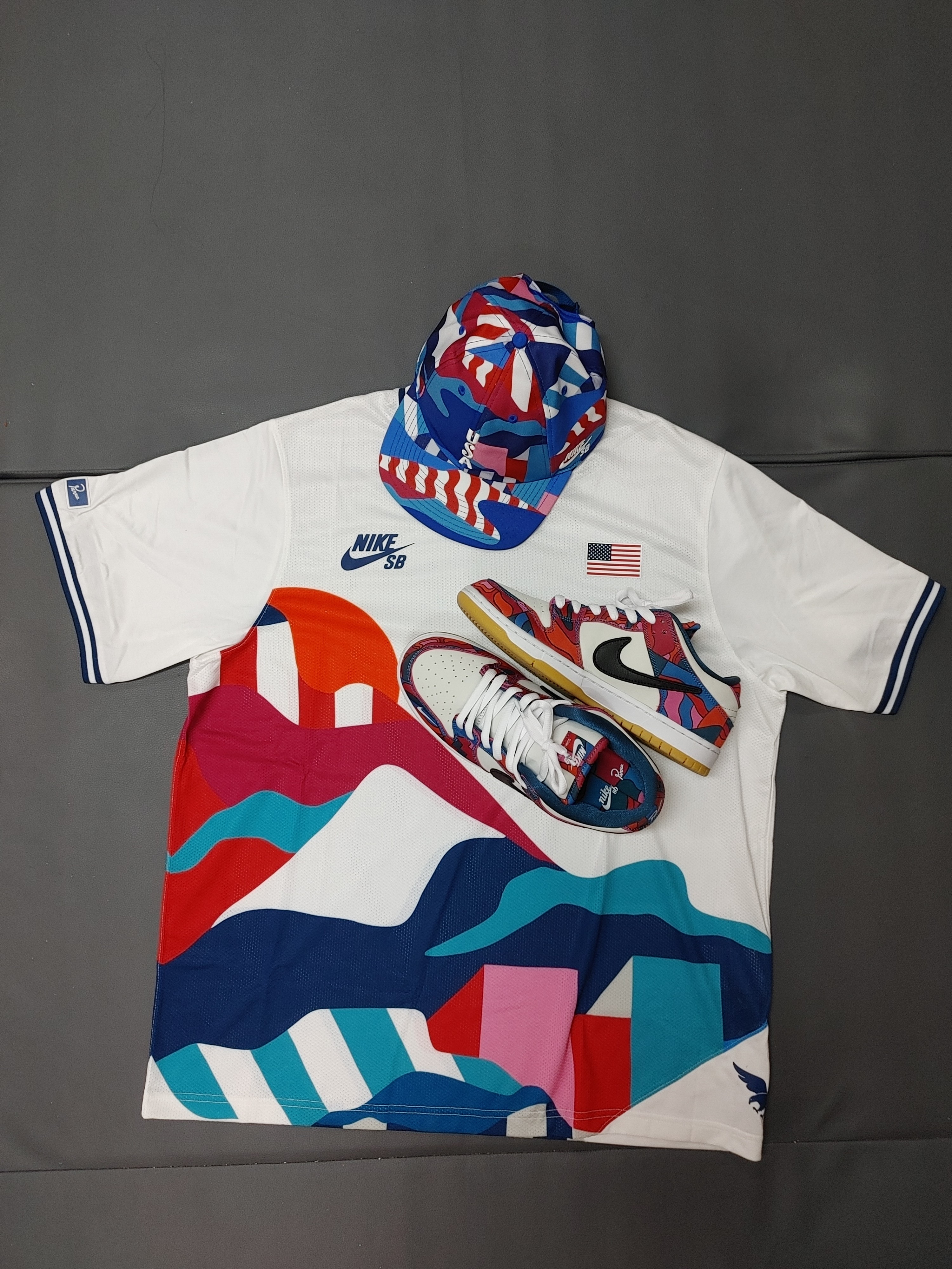 Nike x Parra SB Dunk Low Pro Abstract Art 착용 스타일 - 2