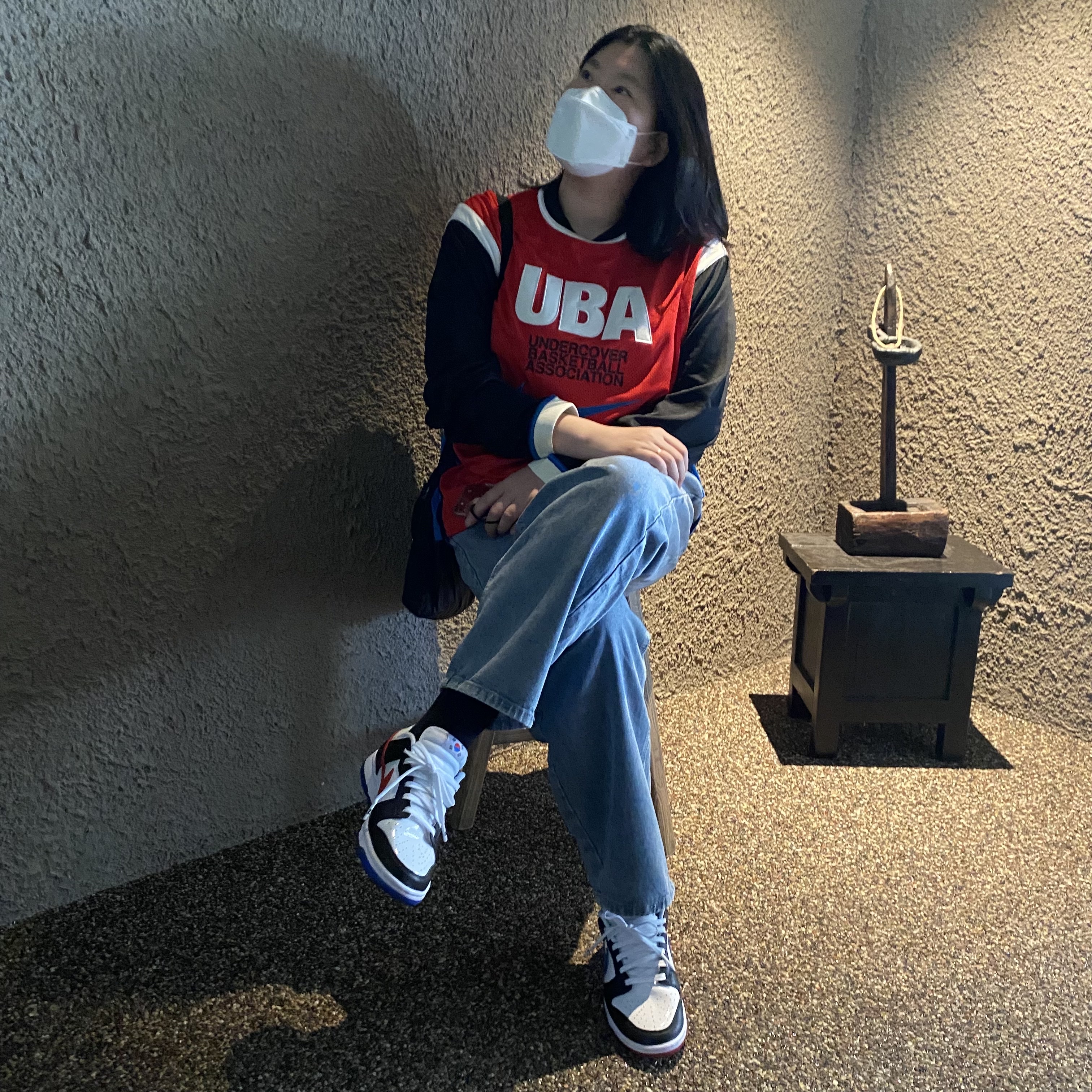 Nike Dunk Low SE Seoul, Nike x Undercover NRG Long Sleeve Shooting Top Red Black - Asia 착용 스타일 - 1