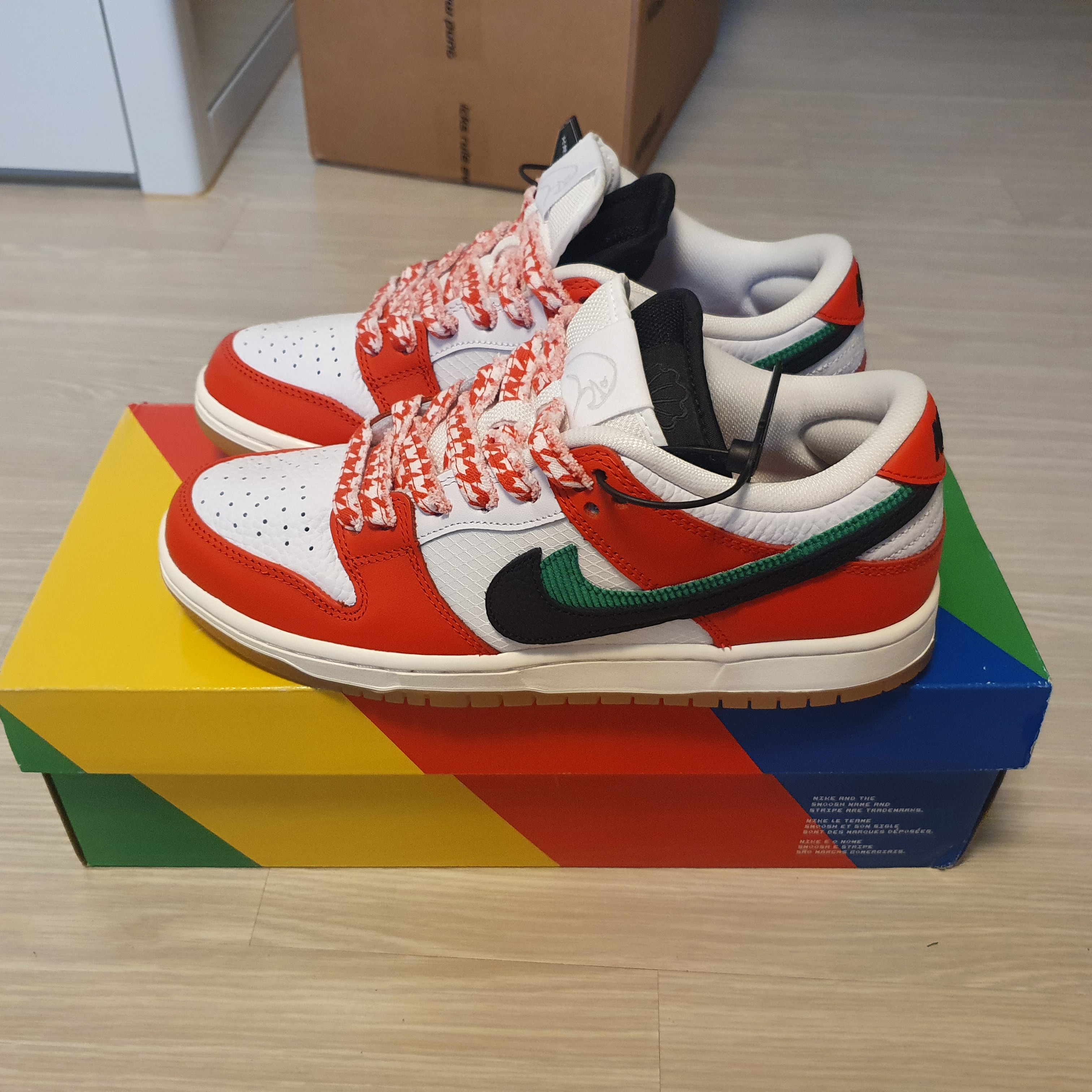 Nike x Frame Skate SB Dunk Low Pro Habibi 착용 스타일 - 3