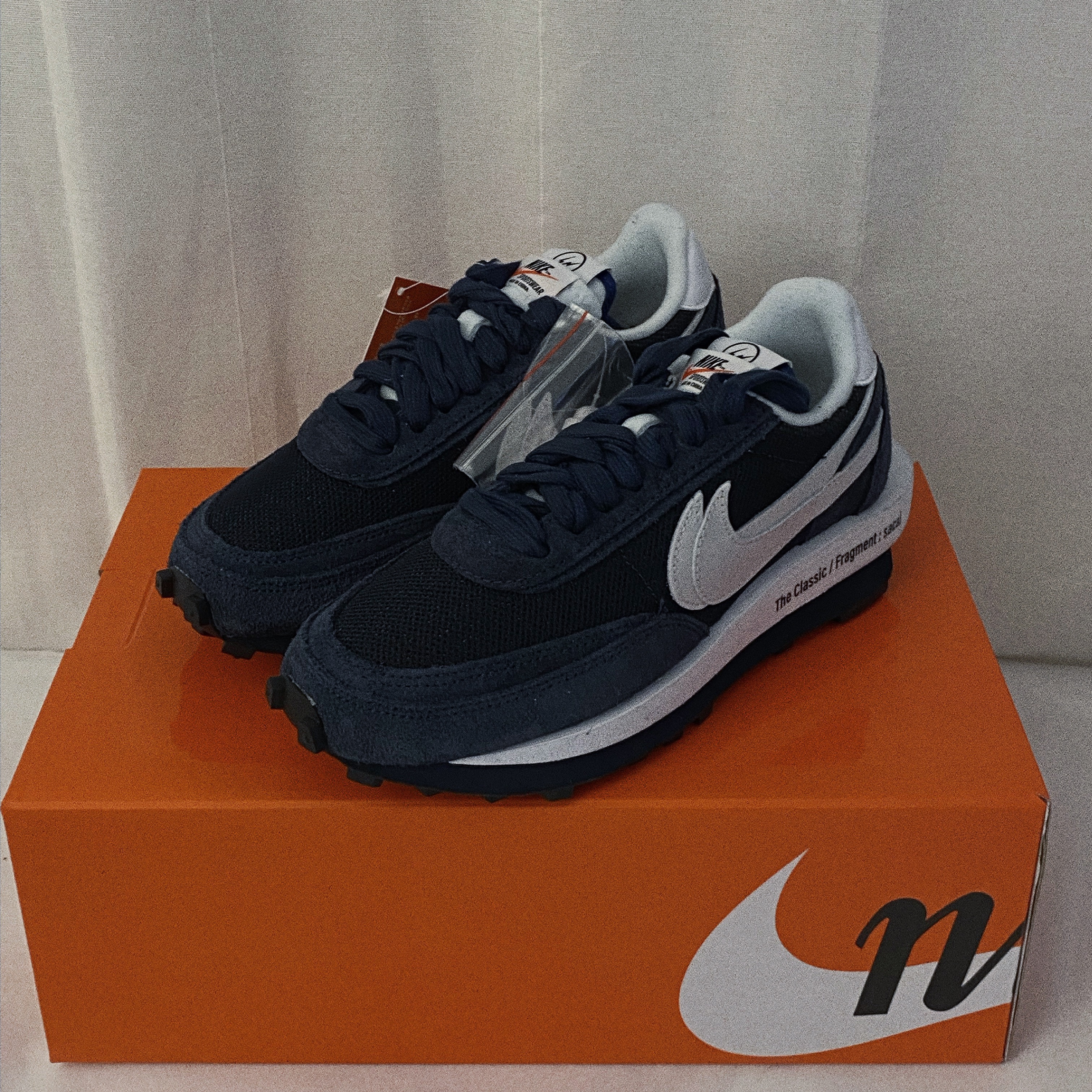 Nike x Sacai x Fragment LDWaffle Blackened Blue 착용 스타일 - 2