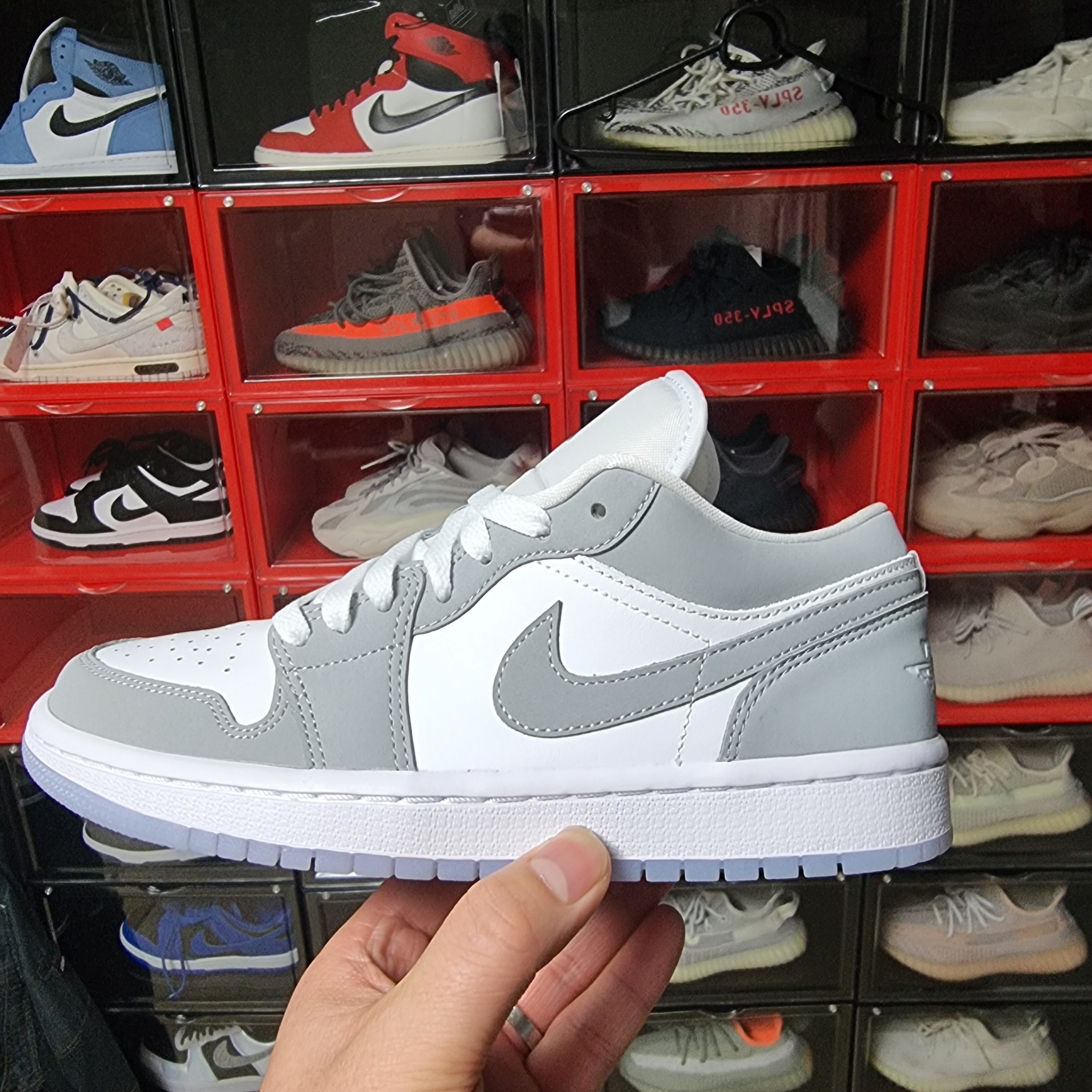 (W) Jordan 1 Low White Wolf Grey 착용 스타일