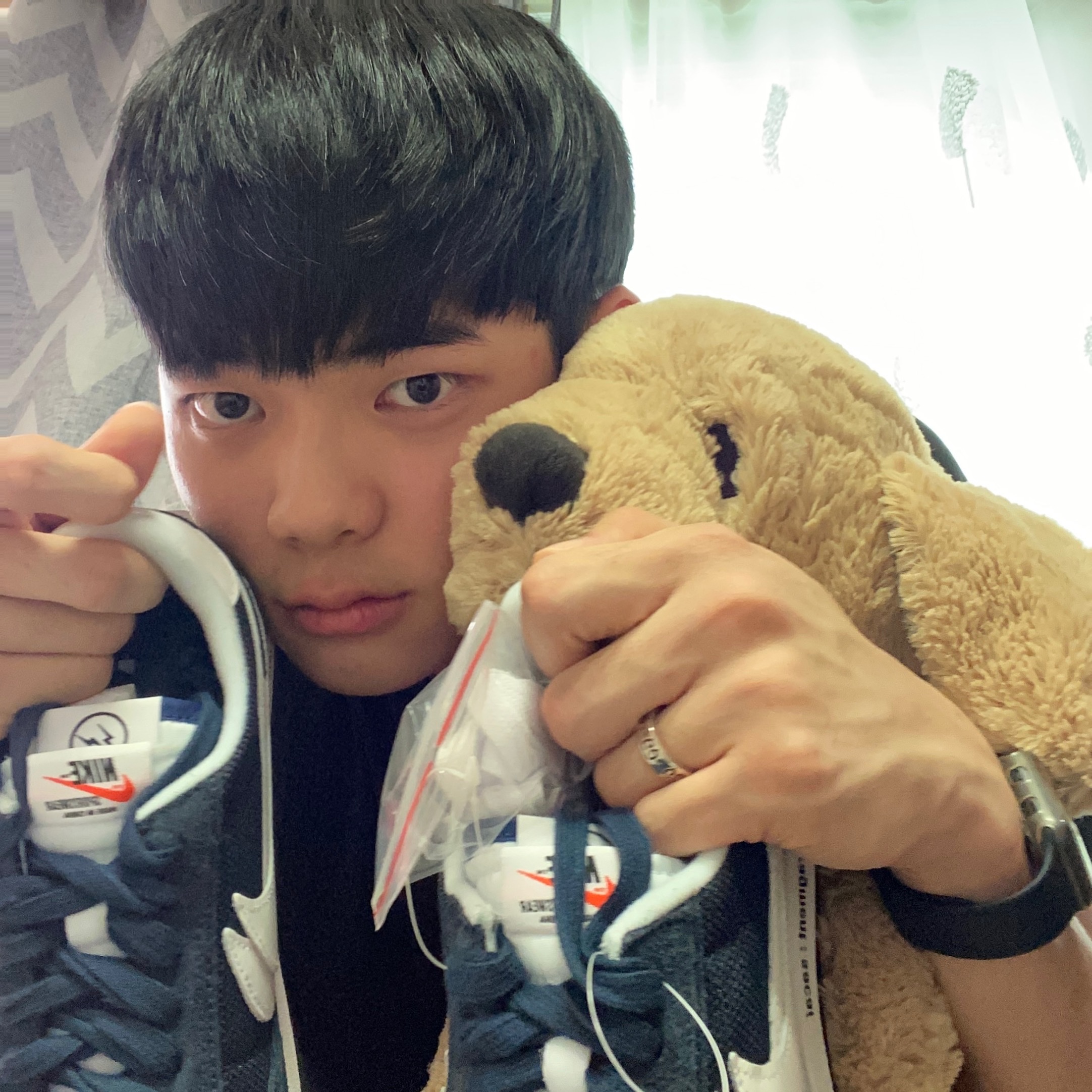 Nike x Sacai x Fragment LDWaffle Blackened Blue 착용 스타일