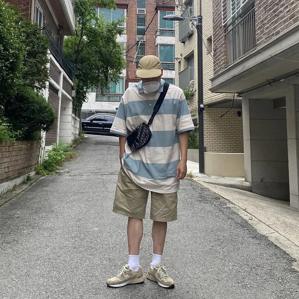 New Balance 992 Made in USA Tan 착용 스타일 - 1
