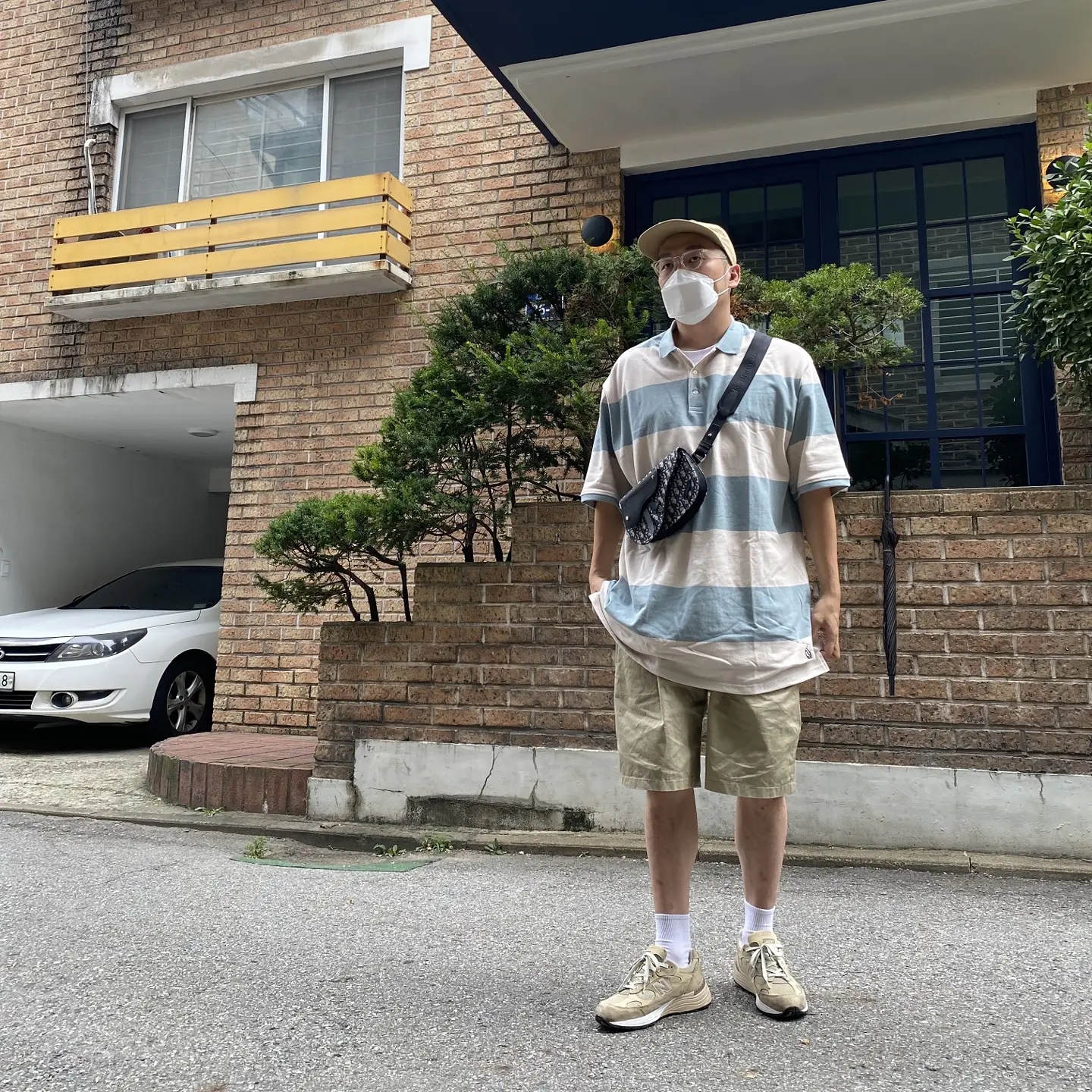 New Balance 992 Made in USA Tan 착용 스타일 - 2