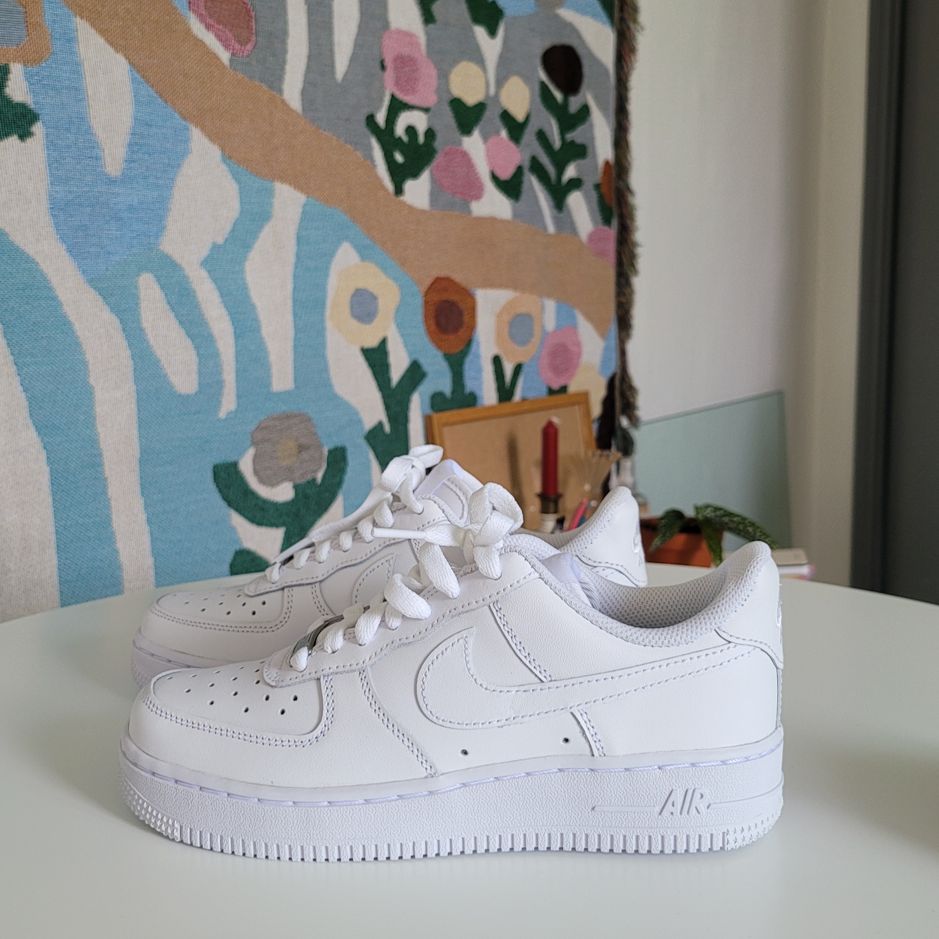 (W) Nike Air Force 1 '07 Low White 착용 스타일 - 2