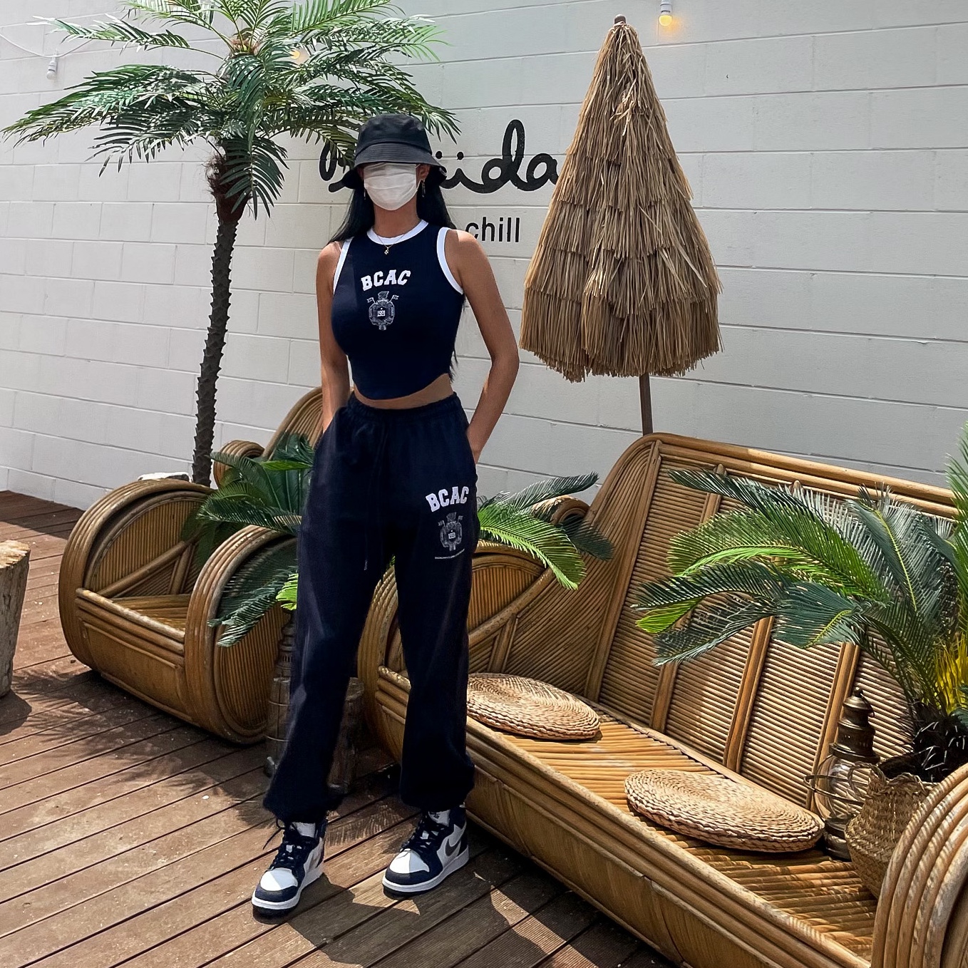 Jordan 1 Retro High OG CO.JP Midnight Navy, (GS) Jordan 1 Retro High OG CO.JP Midnight Navy 착용 스타일 - 2