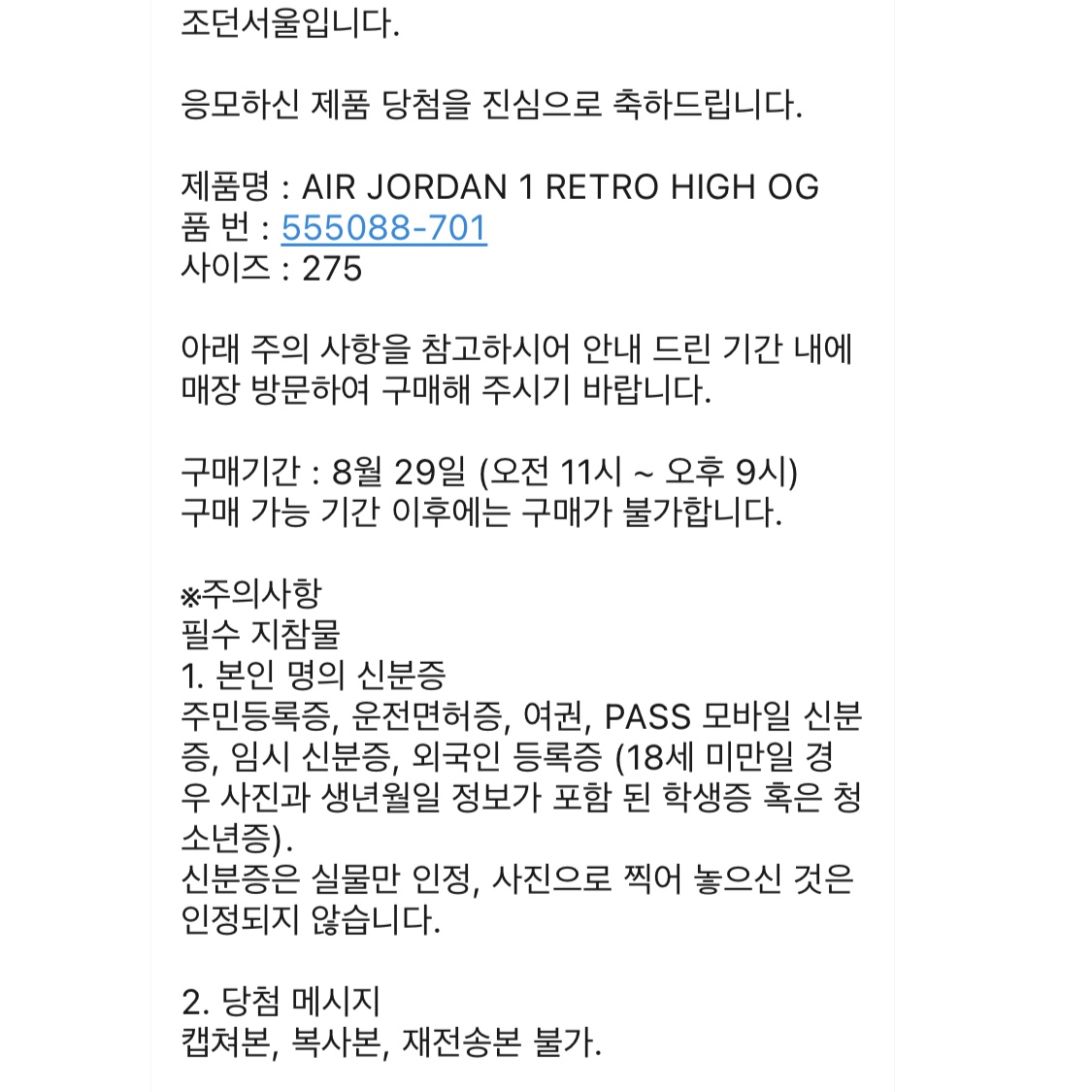 Jordan 1 Retro High OG Pollen 착용 스타일