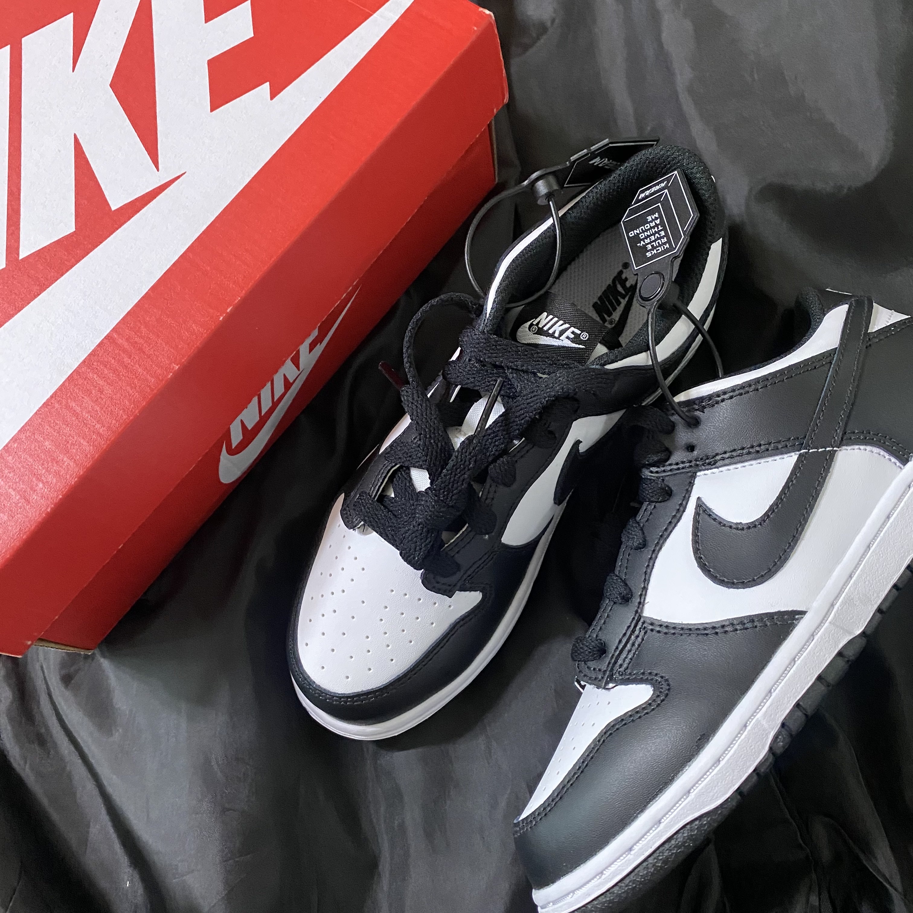 Nike Dunk Low Retro Black, (W) Nike Dunk Low Black 착용 스타일