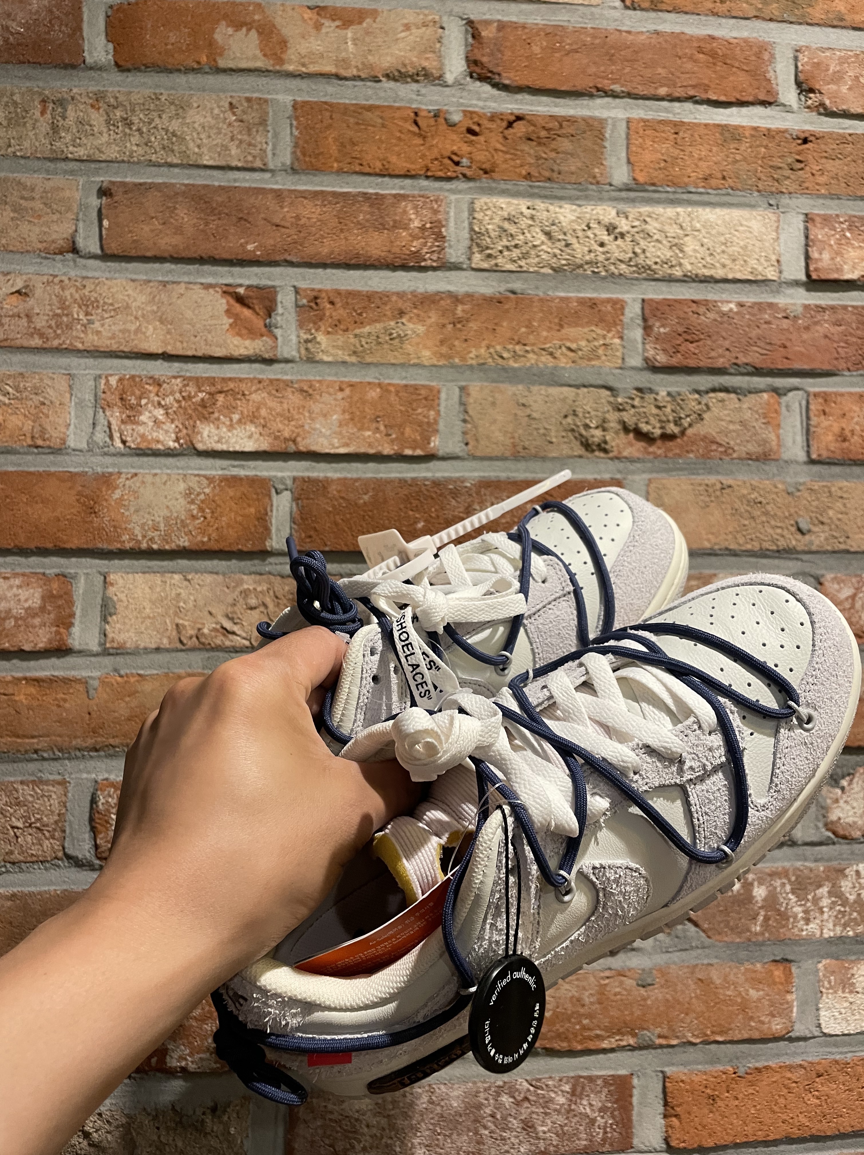 Nike x Off-White Dunk Low The 50 - Lot 18 착용 스타일 - 5