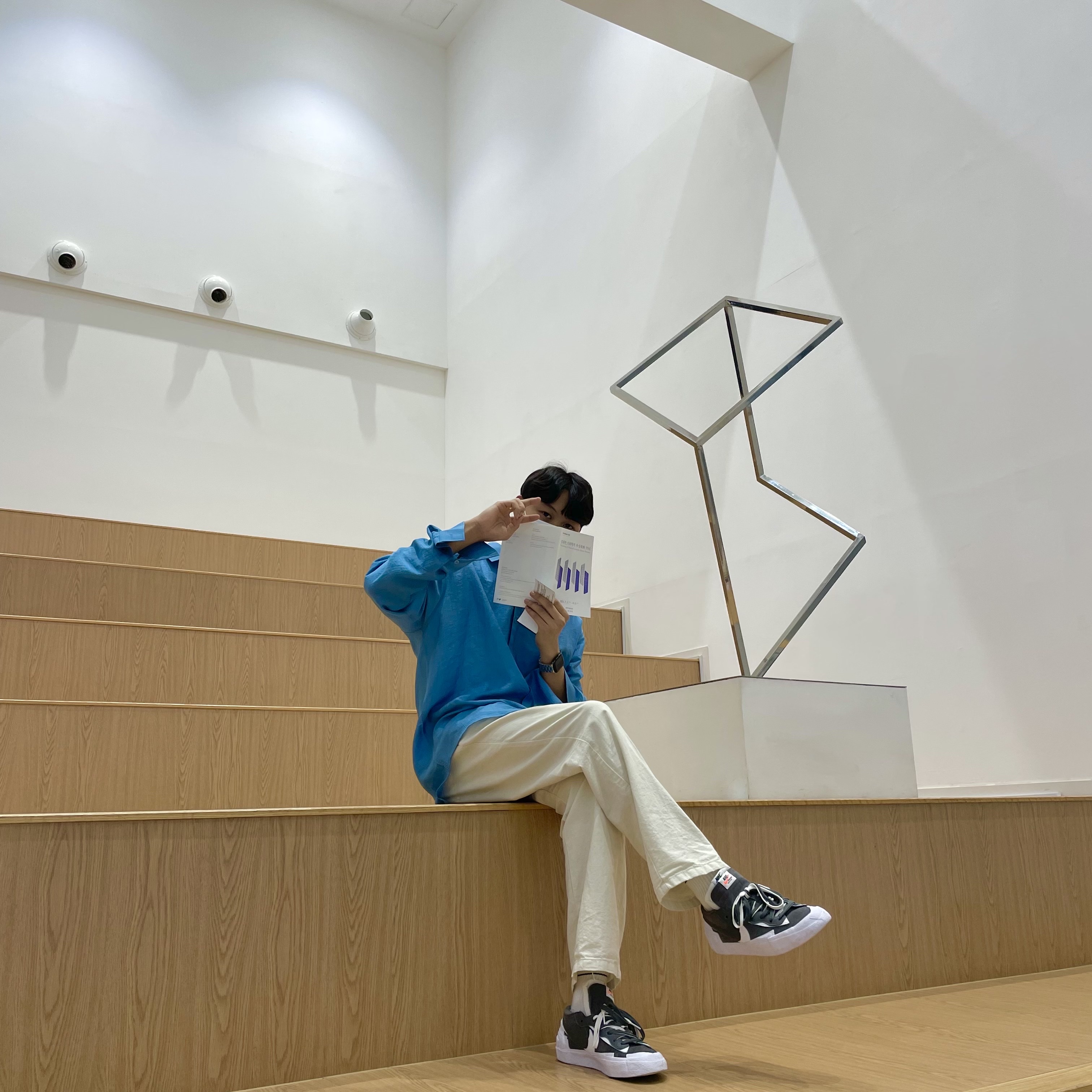 Nike x Sacai Blazer Low Iron Grey 착용 스타일