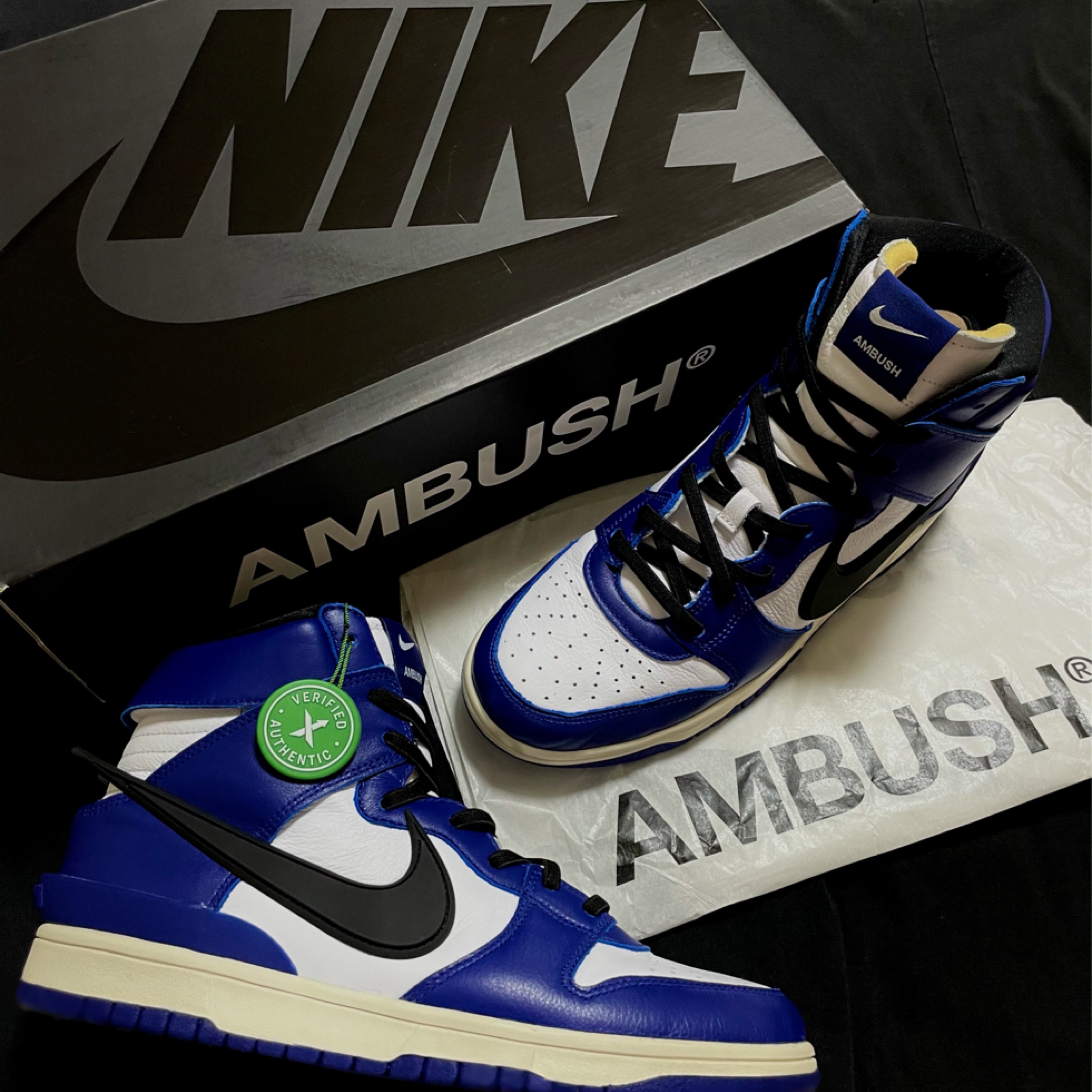 Nike x Ambush Dunk High Deep Royal Blue 착용 스타일