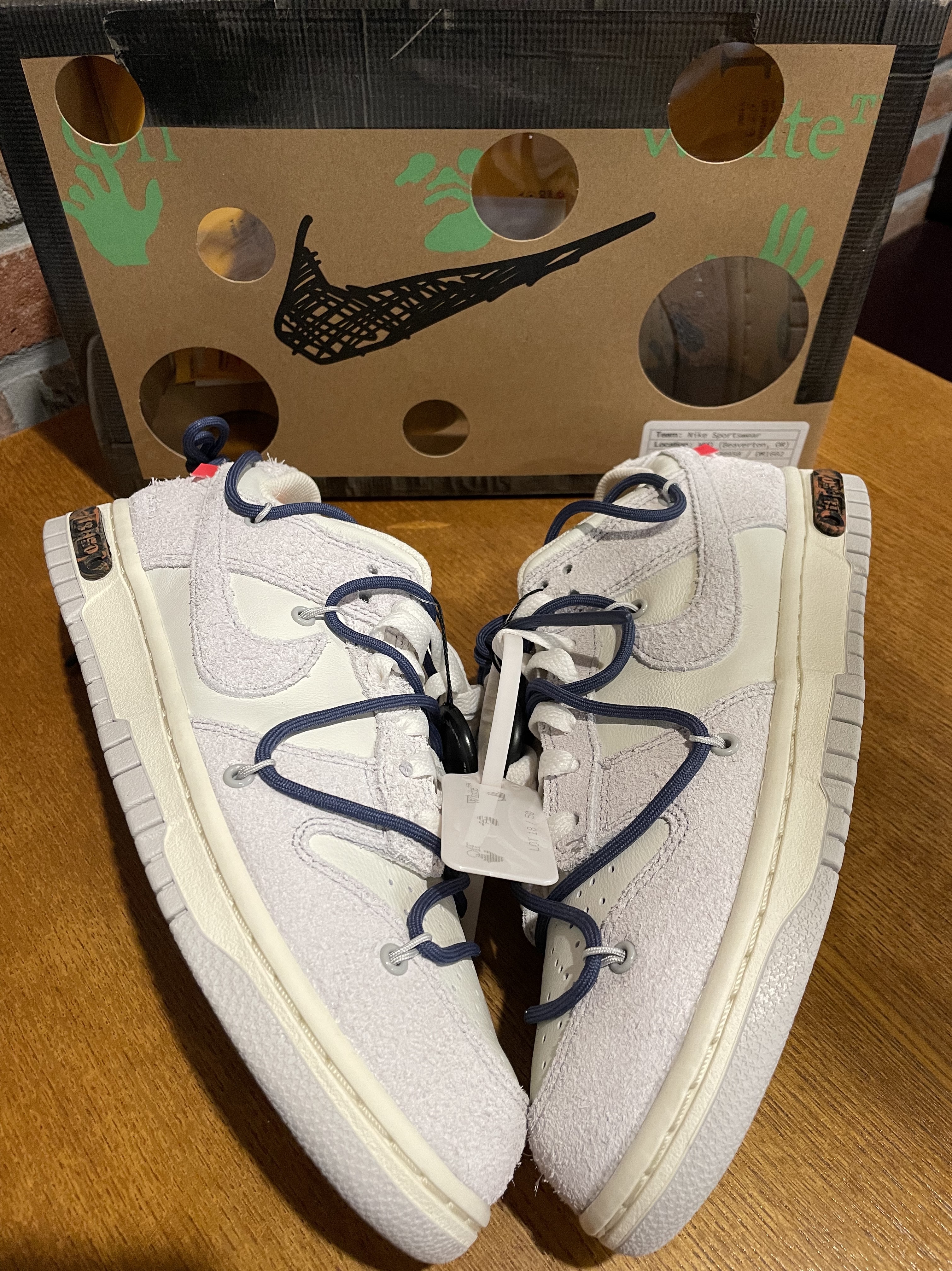 Nike x Off-White Dunk Low The 50 - Lot 18 착용 스타일 - 1