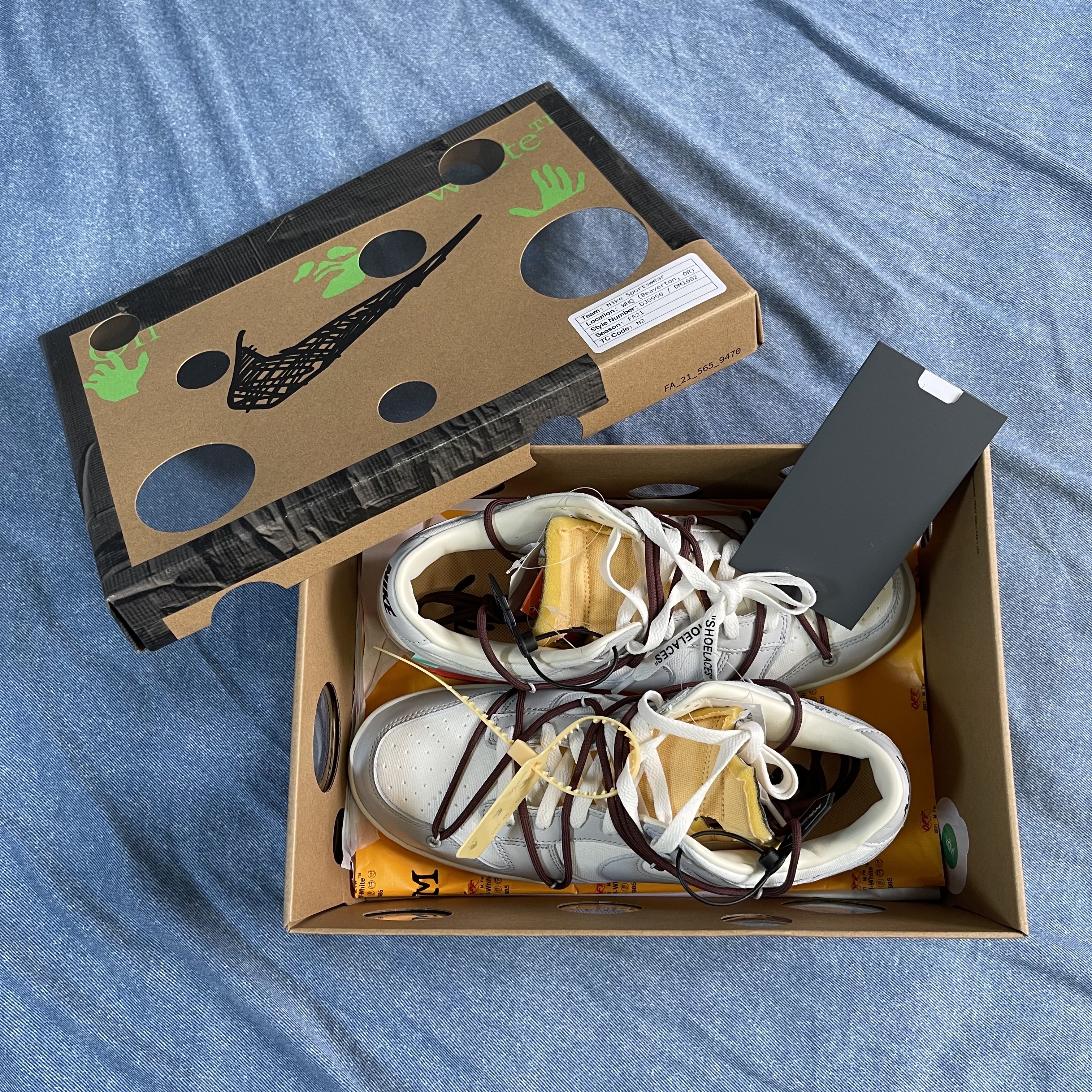 Nike x Off-White Dunk Low The 50 - Lot 46 착용 스타일 - 4