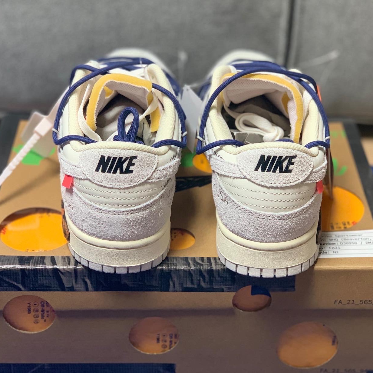 Nike x Off-White Dunk Low The 50 - Lot 18 착용 스타일 - 4