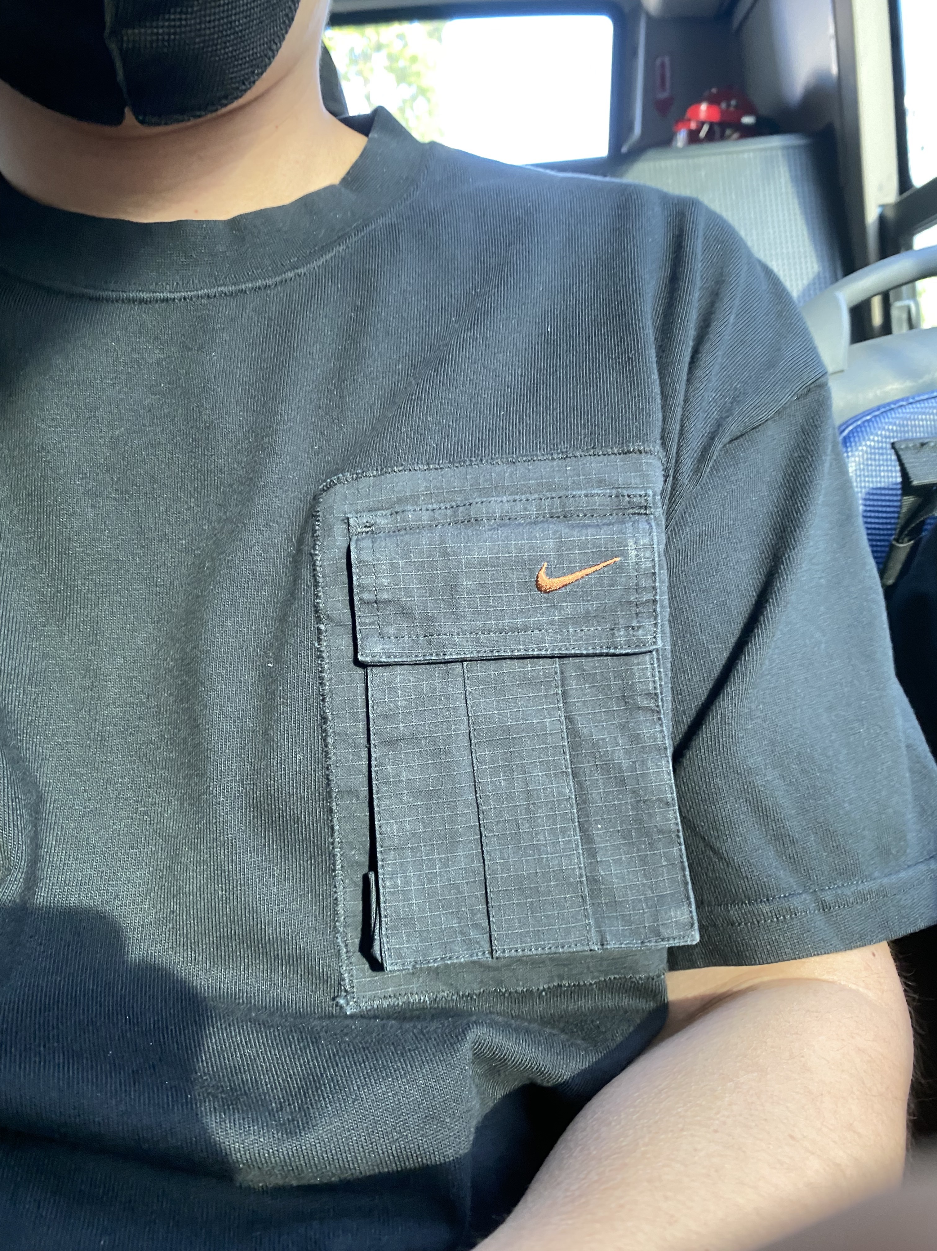 Nike x Travis Scott Air Max 270 React Cactus Trails, Nike x Travis Scott NRG AG T-Shirt Black 착용 스타일 - 2