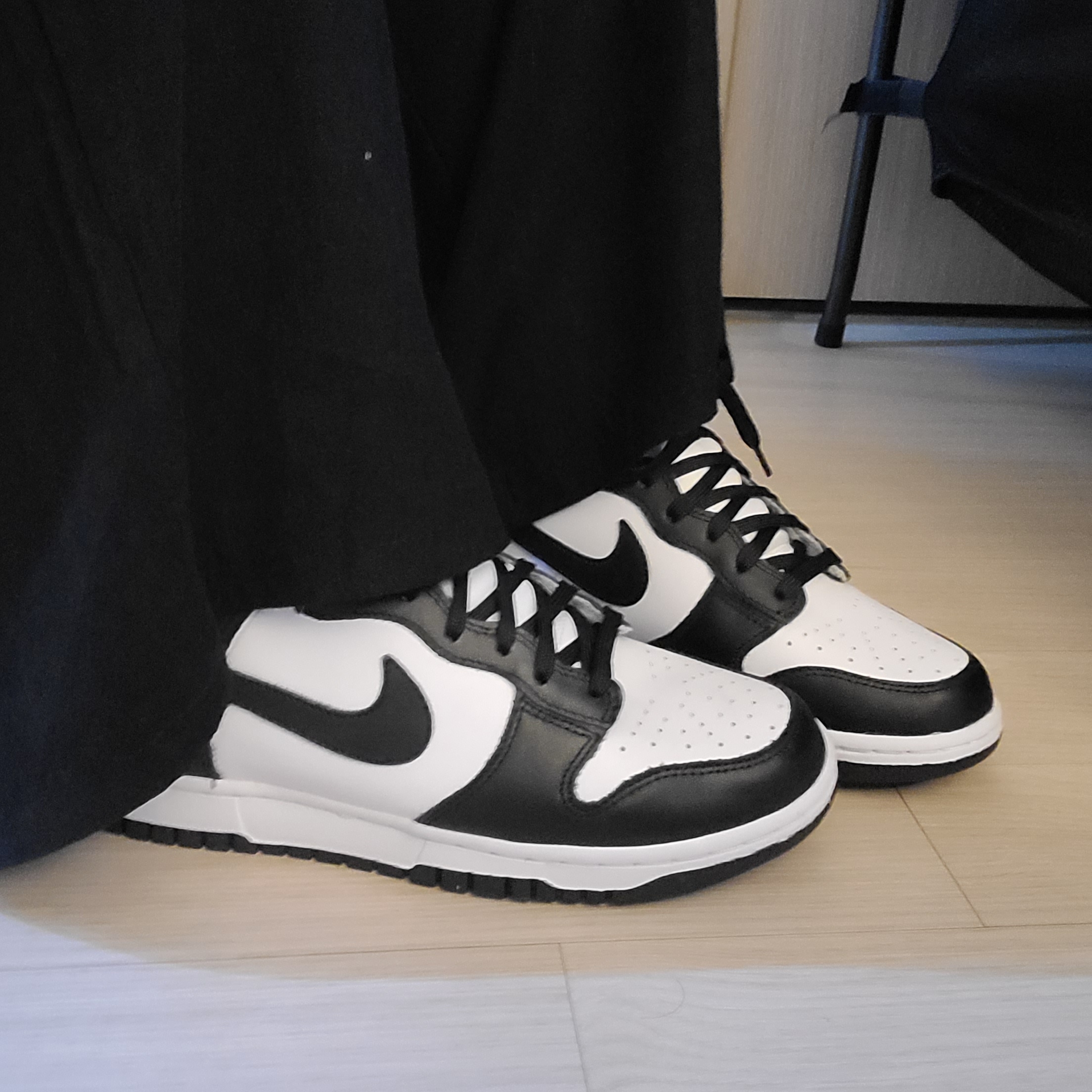 Nike Dunk High Retro Black and White, (W) Nike Dunk High Black and White 착용 스타일 - 4