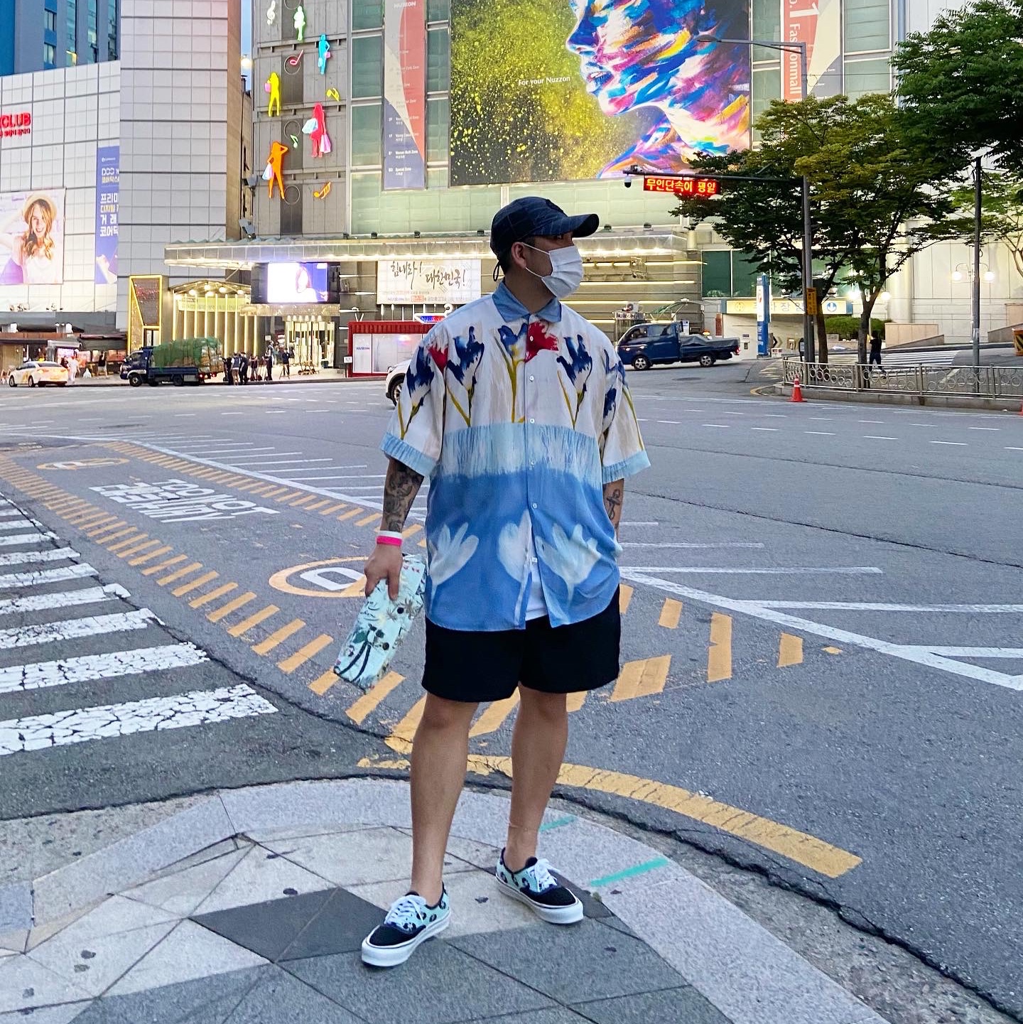 Vans Vault x Wacko Maria OG Authentic LX Baby Blue, Stone Island 99598 Reflective Grid On Lamy Cap Pewter Grey - 21SS 착용 스타일