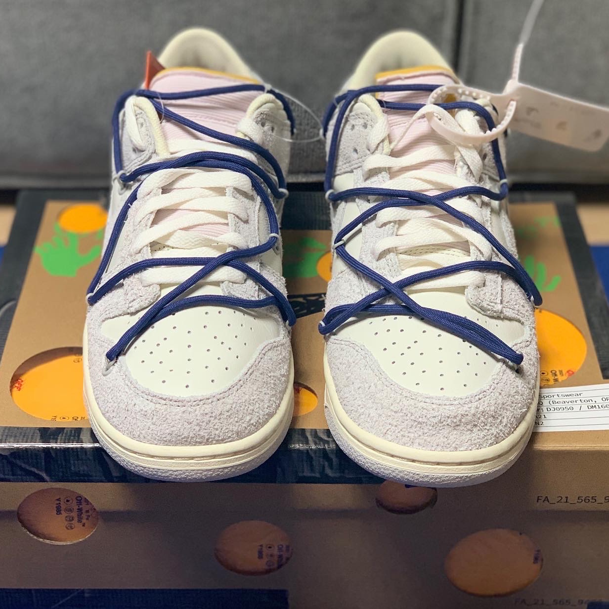Nike x Off-White Dunk Low The 50 - Lot 18 착용 스타일 - 3