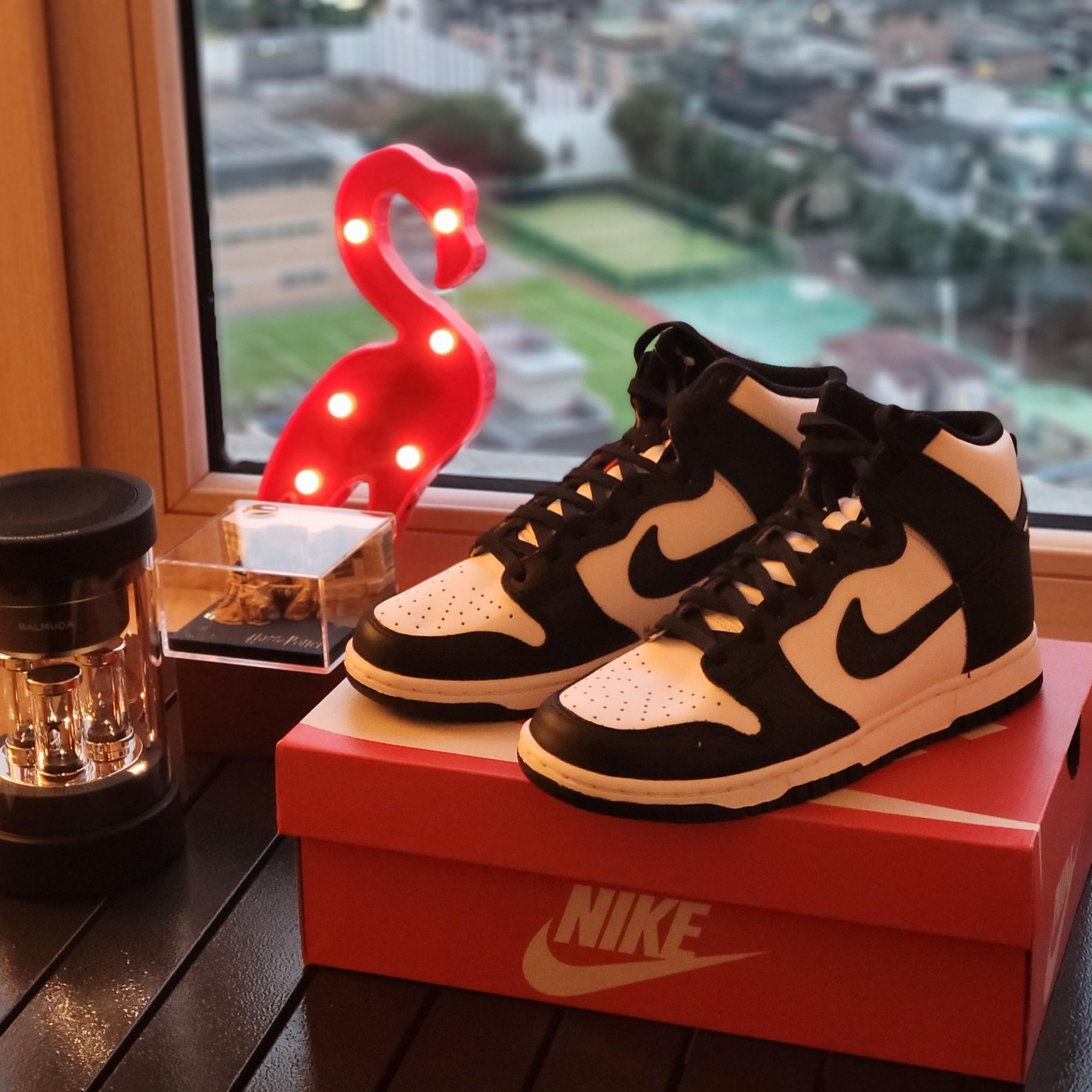 Nike Dunk High Retro Black and White, (W) Nike Dunk High Black and White 착용 스타일 - 1