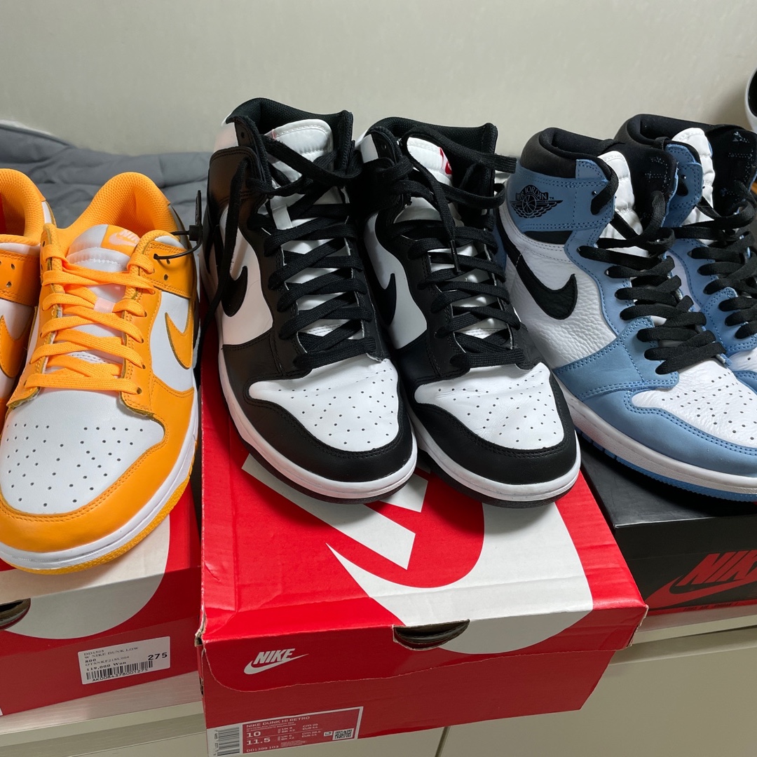 Nike x Ambush Dunk High Flash Lime, Jordan 1 Retro High OG Volt Gold 착용 스타일 - 2