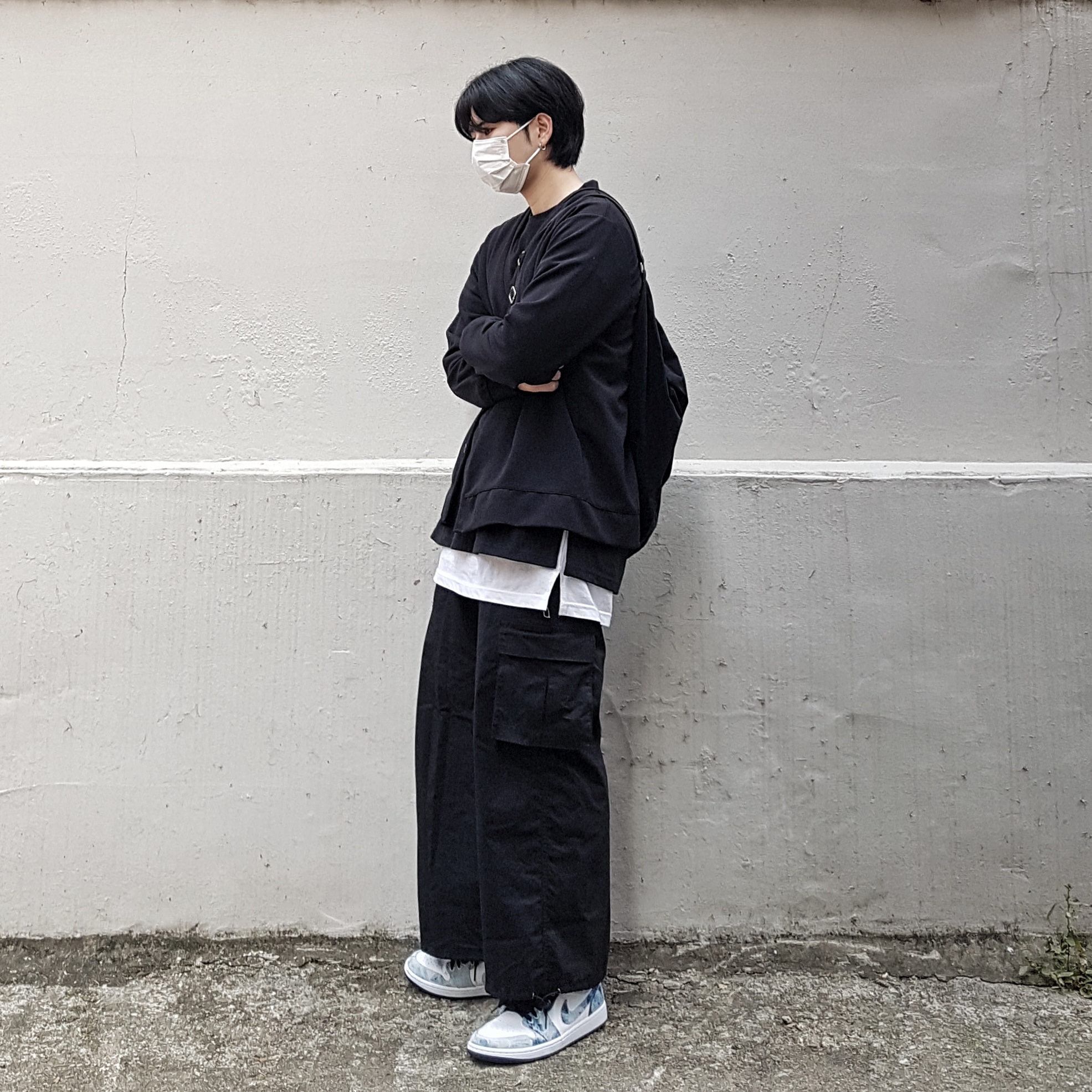 Jordan 1 Low SE Washed Denim 착용 스타일 - 1