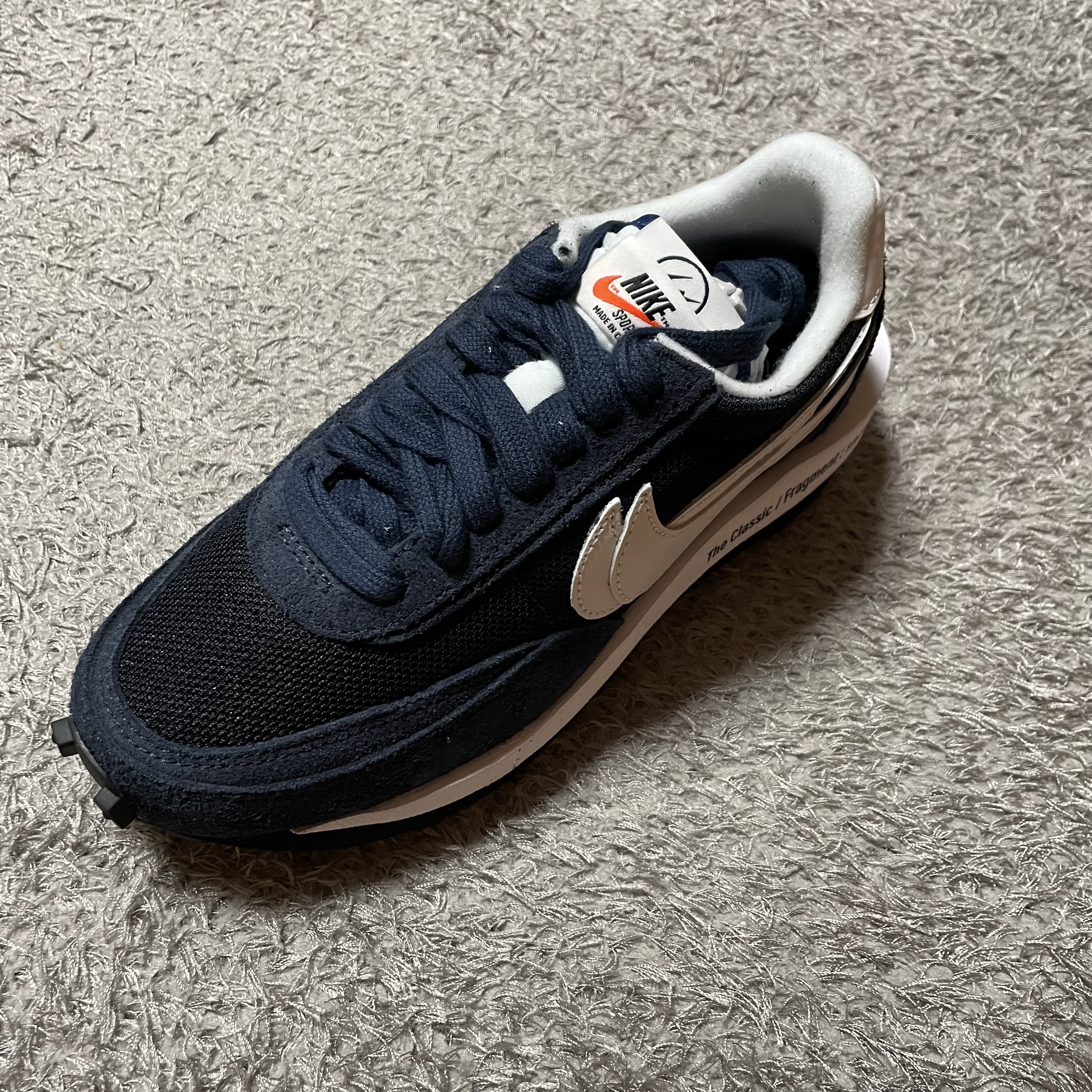 Nike x Sacai x Fragment LDWaffle Blackened Blue 착용 스타일 - 3