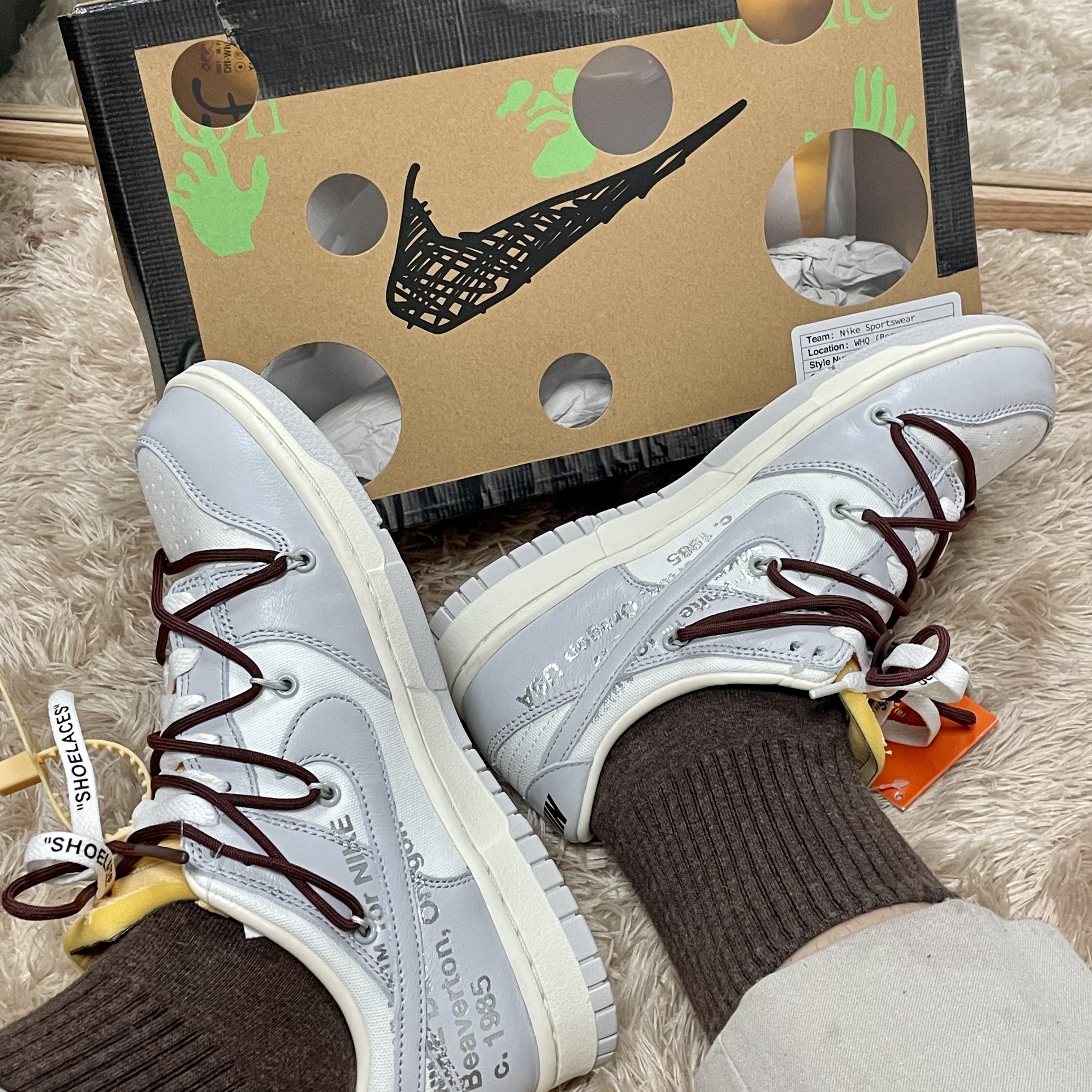 Nike x Off-White Dunk Low The 50 - Lot 46 착용 스타일